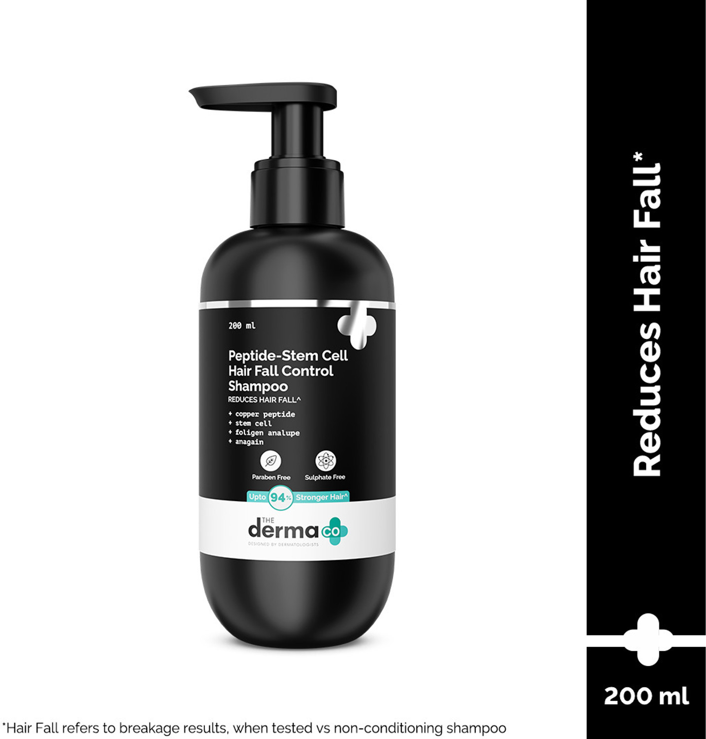 The Derma Co Peptide-Stem Cell Hair Fall Control Shampoo 200ml - Image 1