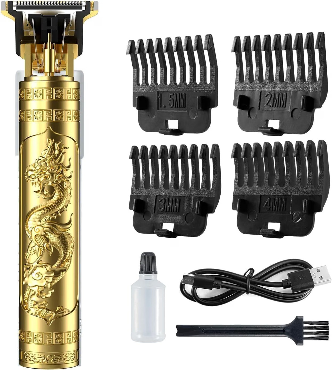Vintage T9 vinatage t9 Rechargeable Electric Hair & Beard Trimmer for Men Shaver For Men (Gold) - Image 1