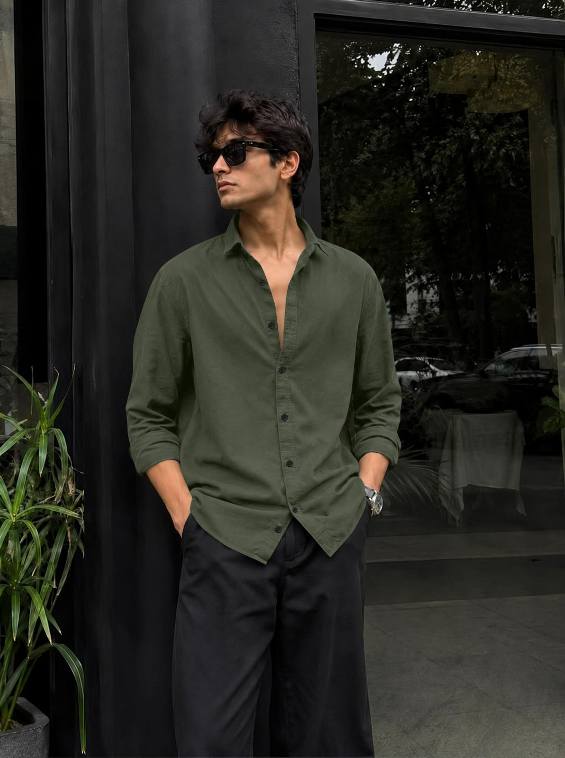 Fagul Culture Men Regular Fit Solid Spread Collar Casual Shirt - Image 1