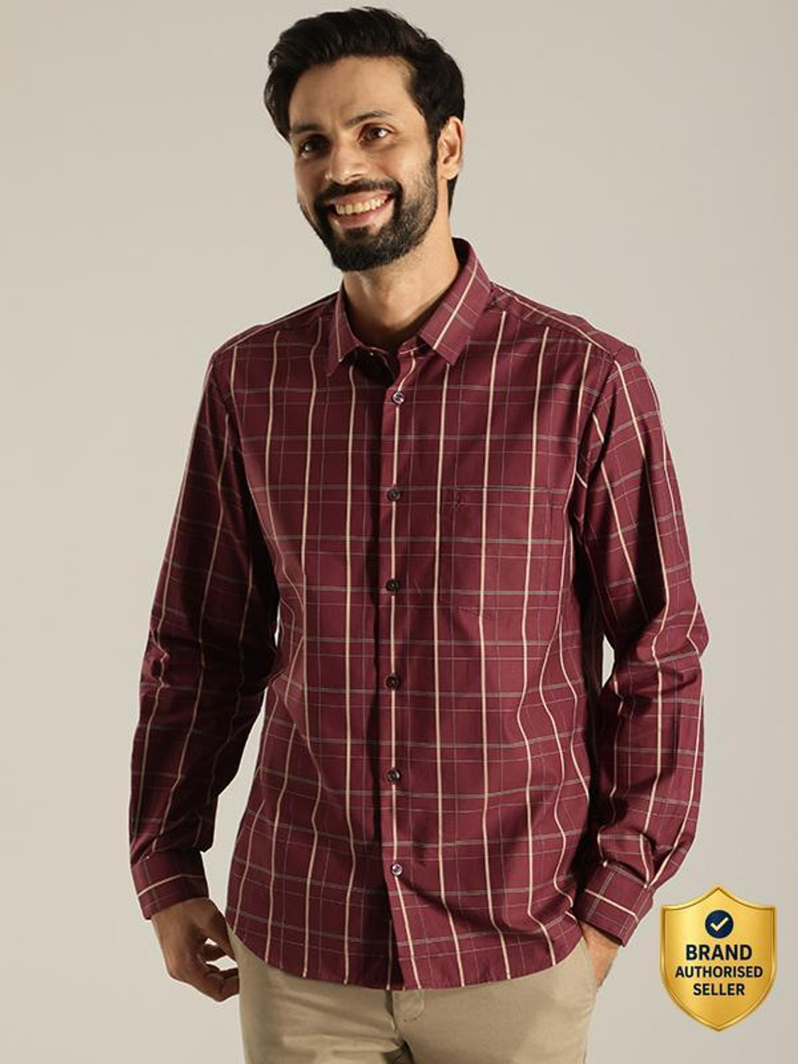 INDIAN TERRAIN Men Slim Fit Checkered Casual Shirt - Image 1