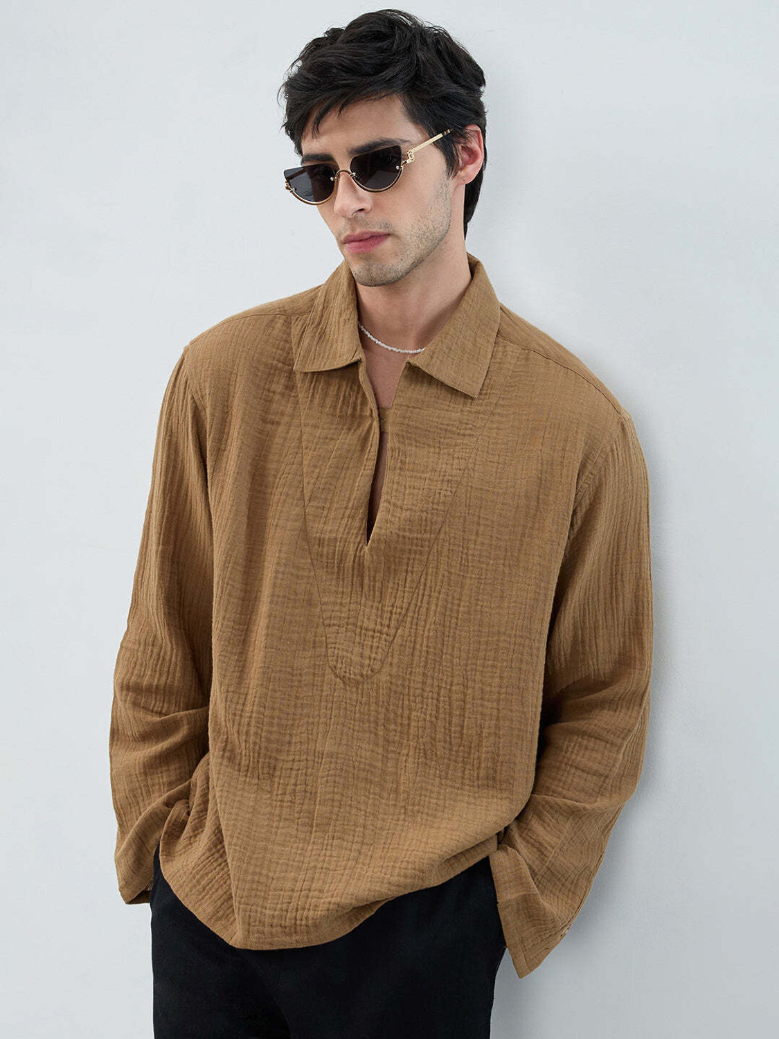 VASTRADO Men Oversized Fit Self Design Casual Shirt - Image 1