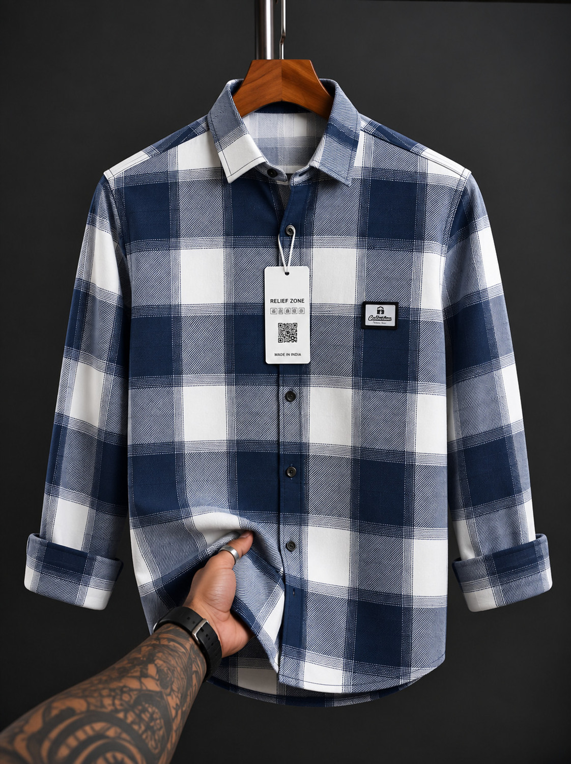 VELLOSTA Men Regular Fit Checkered Casual Shirt - Image 1