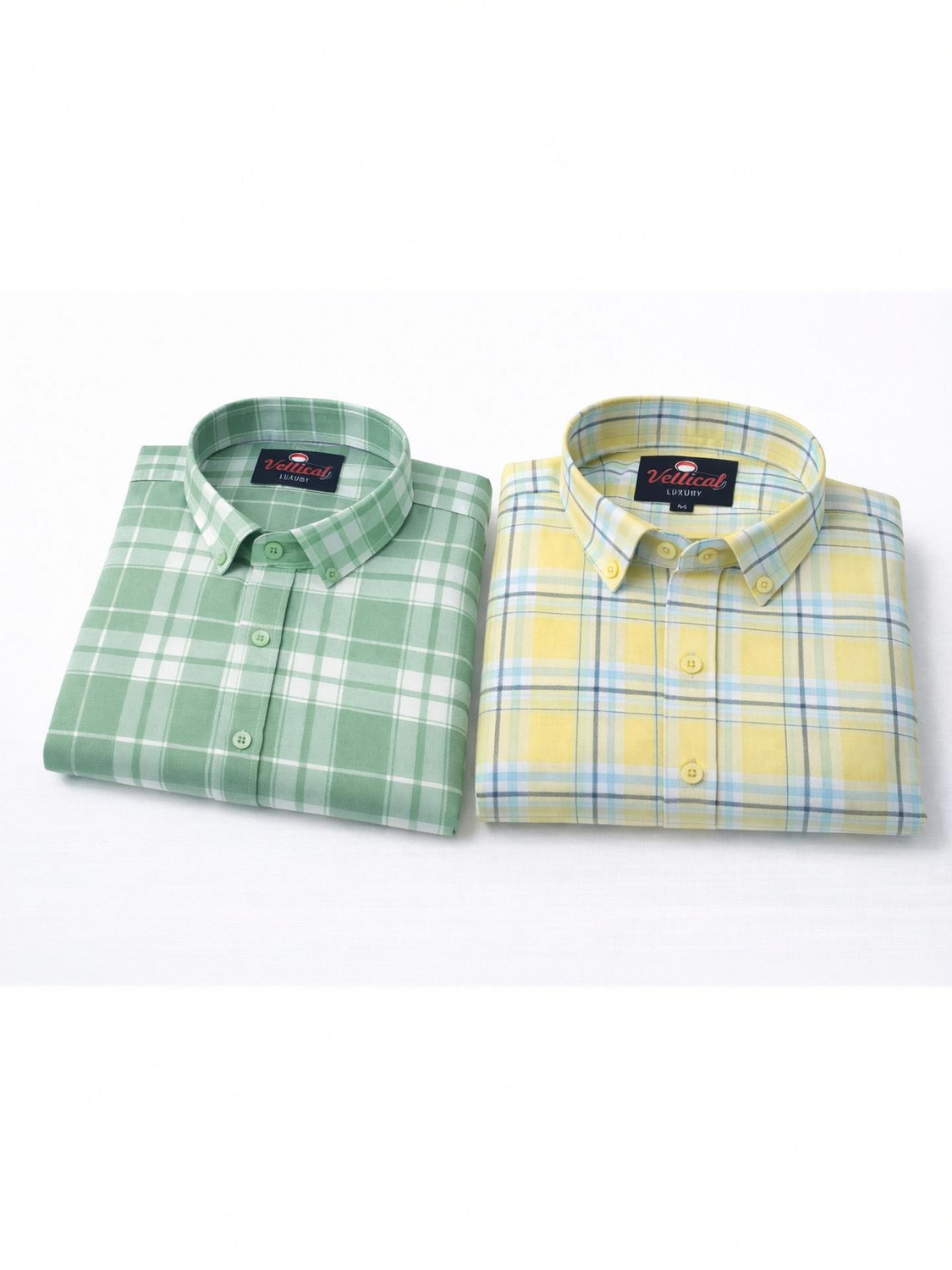 Vellical Men Slim Fit Checkered Casual Shirt (Pack of 2) - Image 1