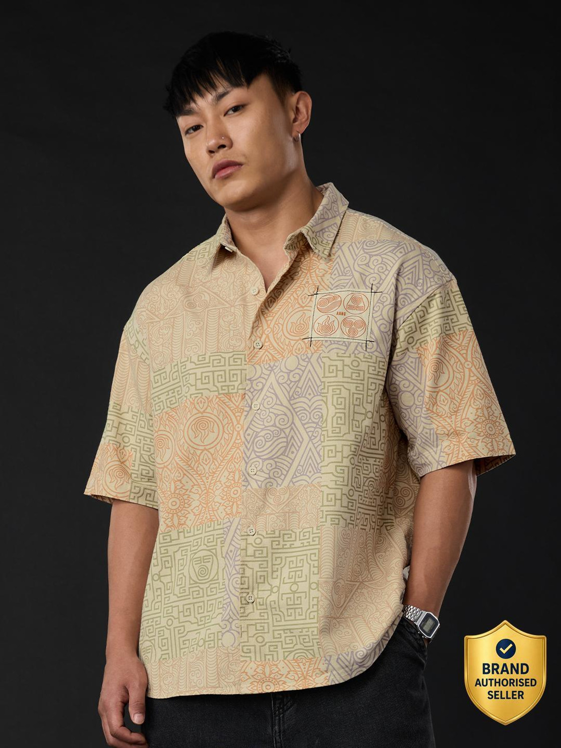 The Souled Store Men Oversized Printed Casual Shirt - Image 1