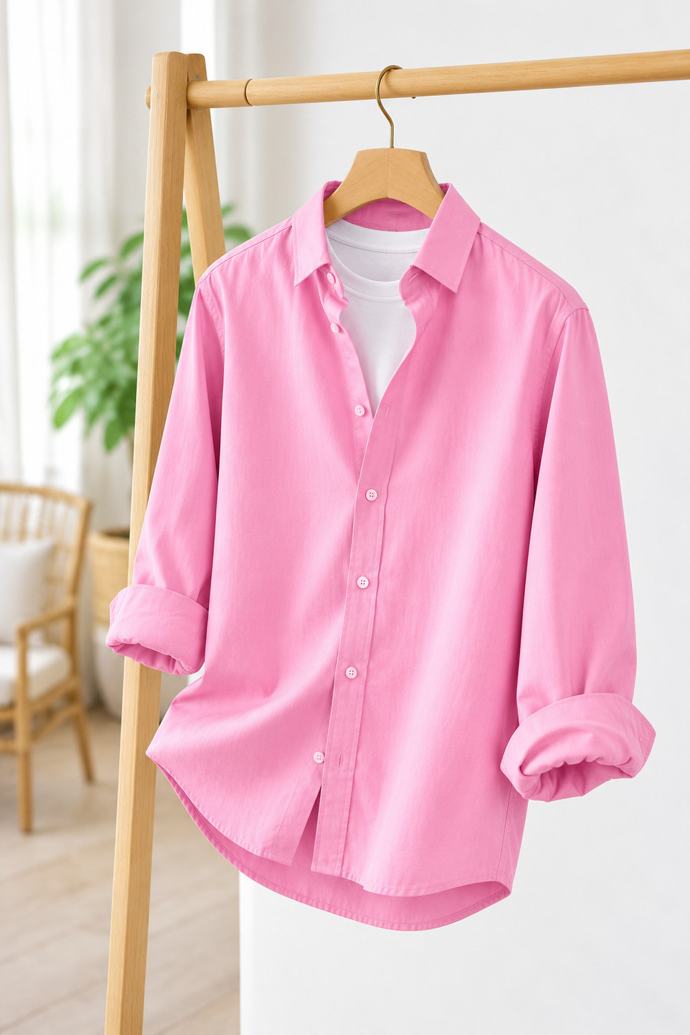 TorontoCN Men Regular Fit Solid Spread Collar Casual Shirt - Image 1