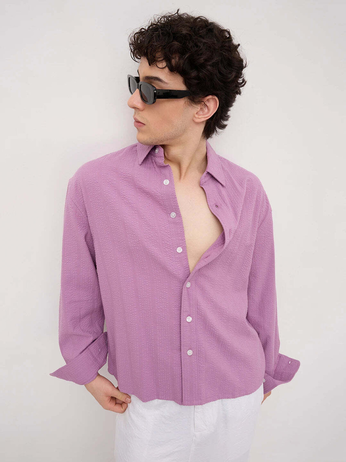 VASTRADO Men Regular Fit Solid Cut Away Collar Casual Shirt - Image 1