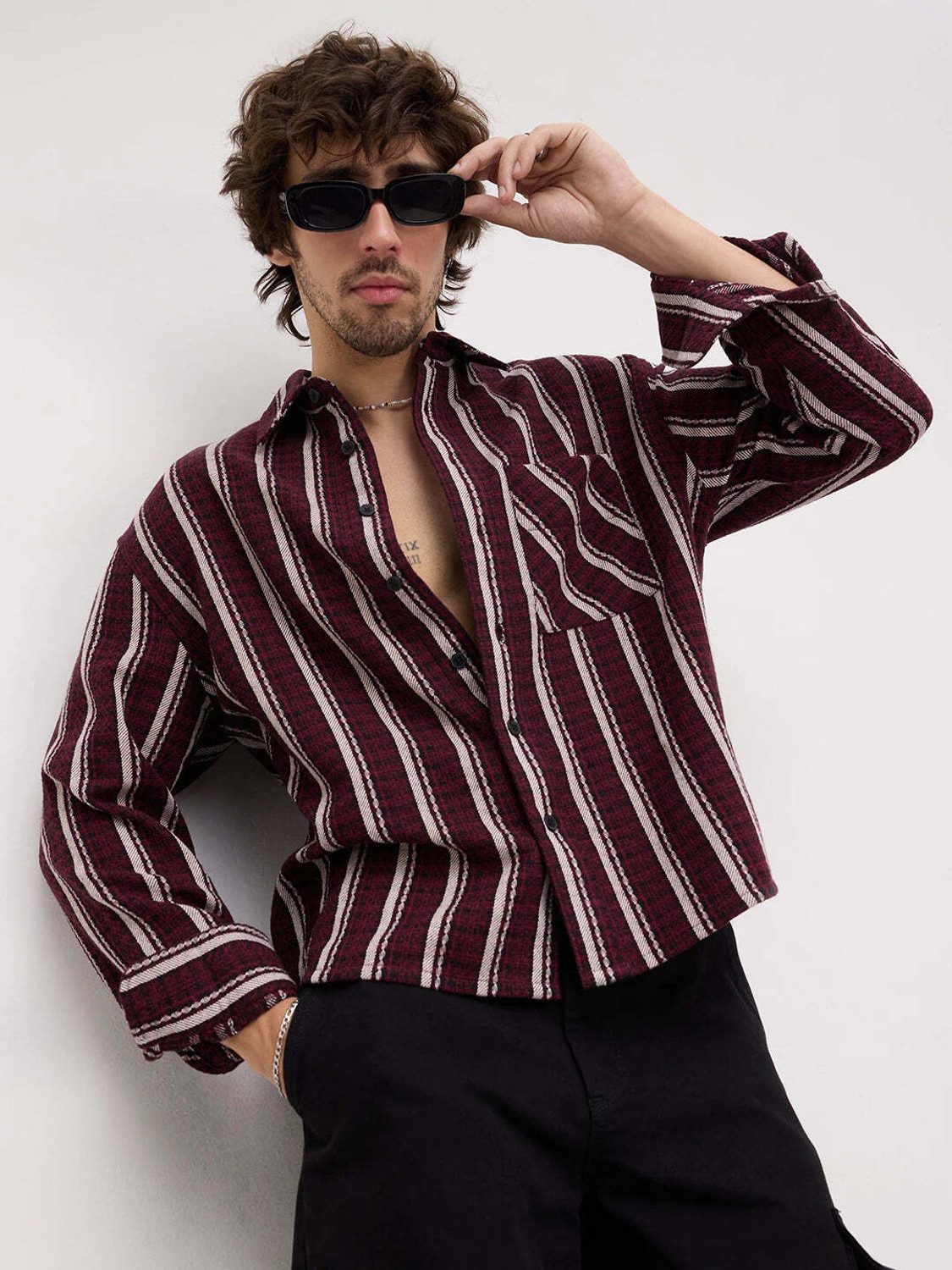 VASTRADO Men Boxy Fit Striped Casual Shirt - Image 1