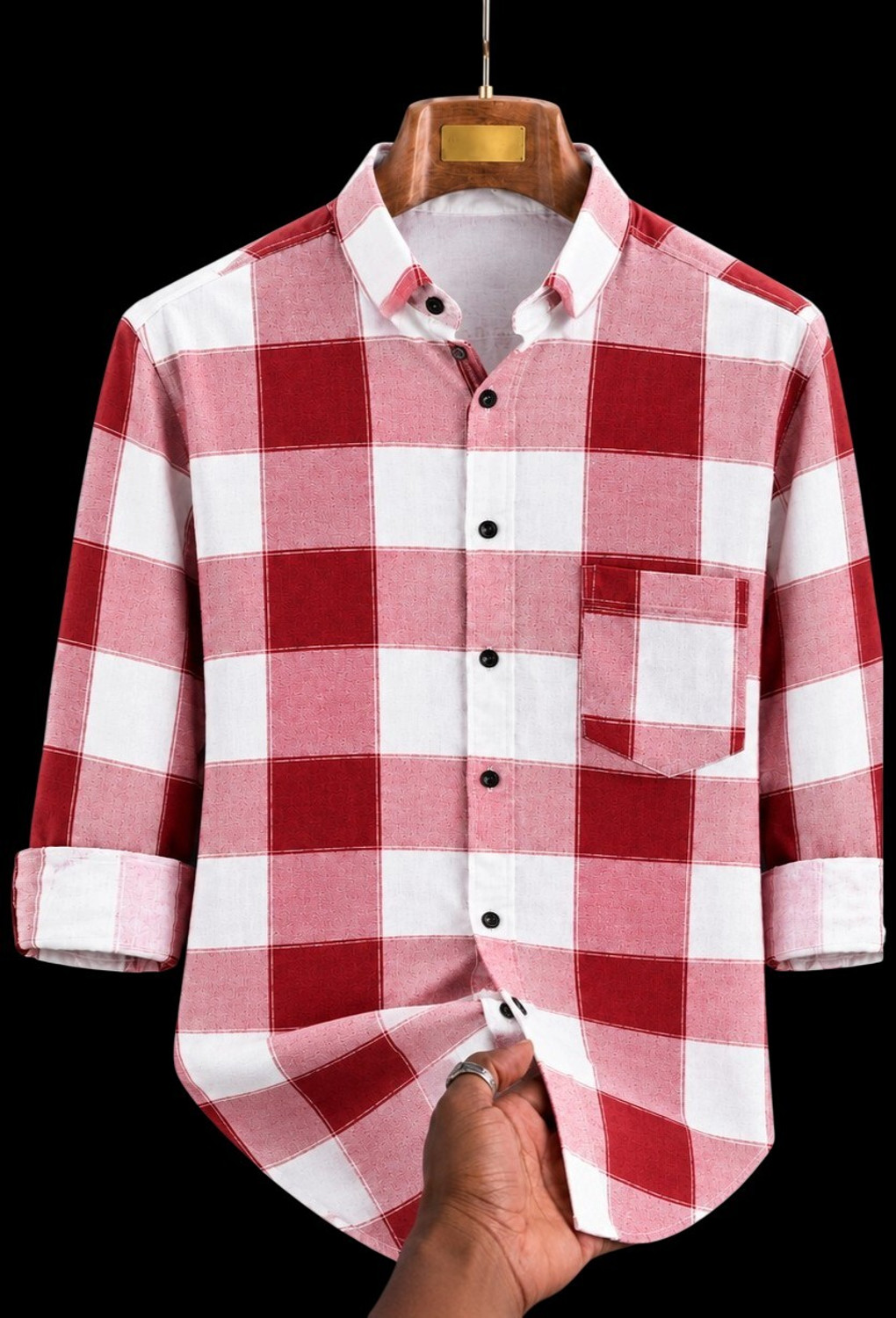 FalconWear Men Regular Fit Checkered Casual Shirt - Image 1
