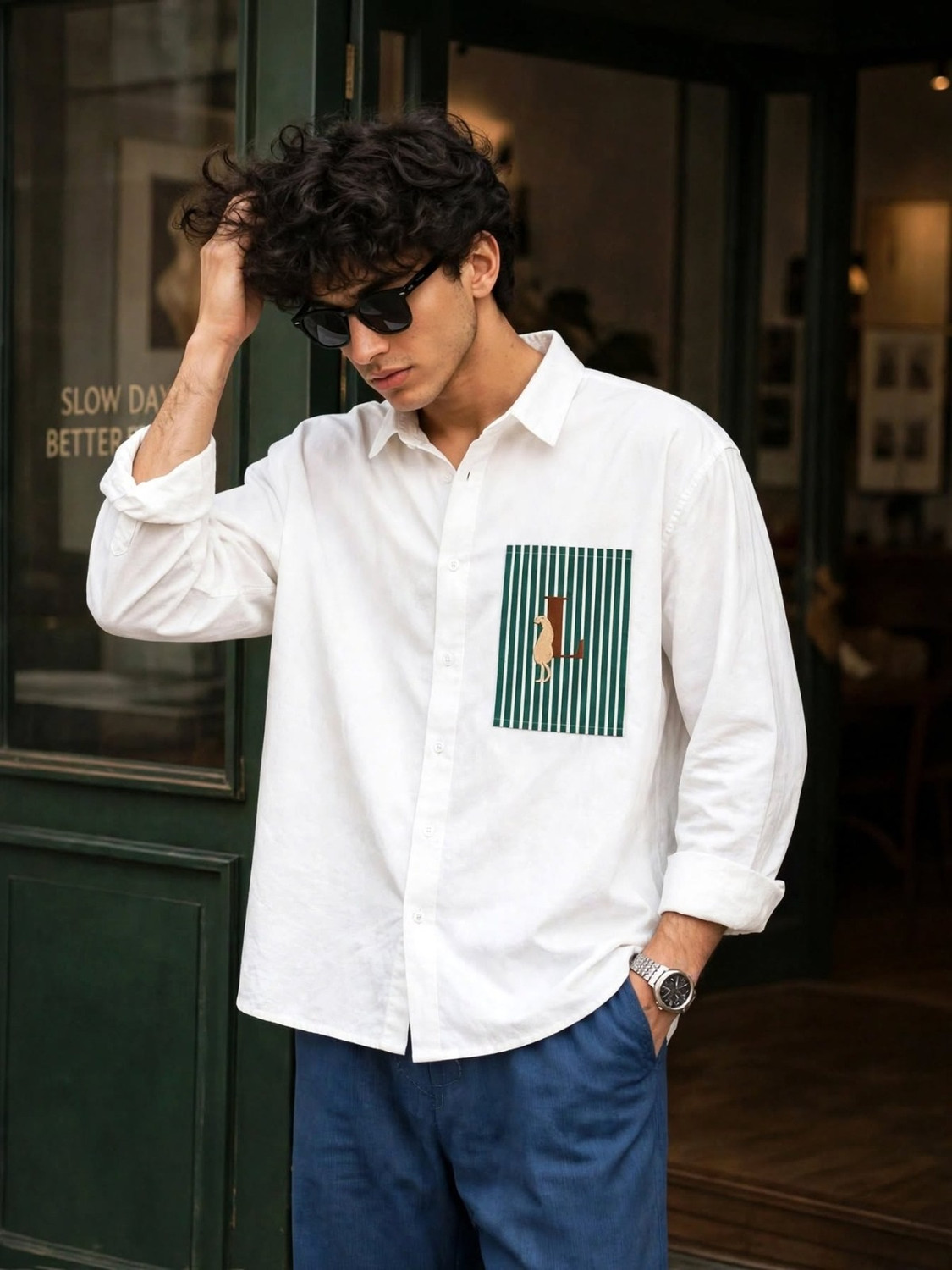 Shree Sai Balaji Men Relaxed Fit Printed Spread Collar Casual Shirt - Image 1