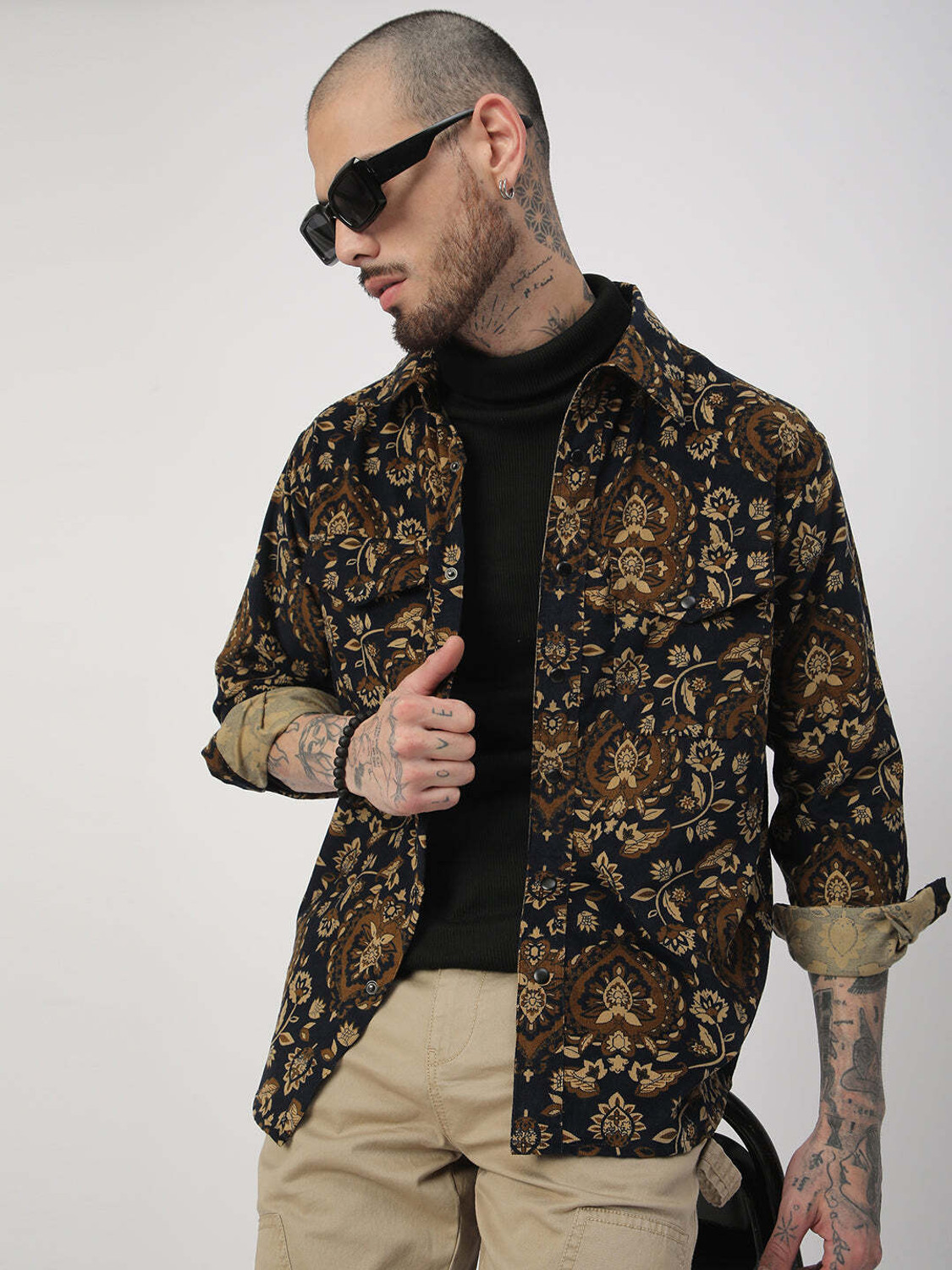 VASTRADO Men Regular Fit Printed Cut Away Collar Casual Shirt - Image 1