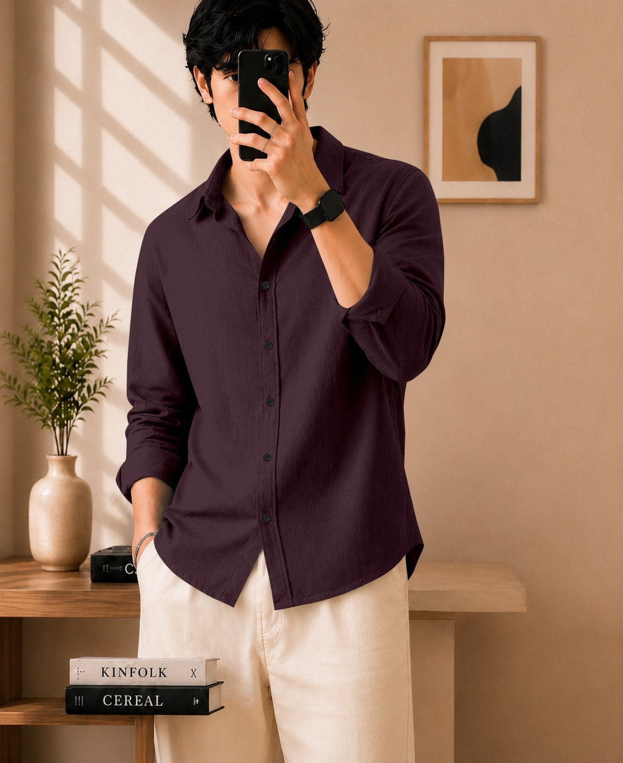 onyx wear Men Regular Fit Black Casual Shirt - Image 1