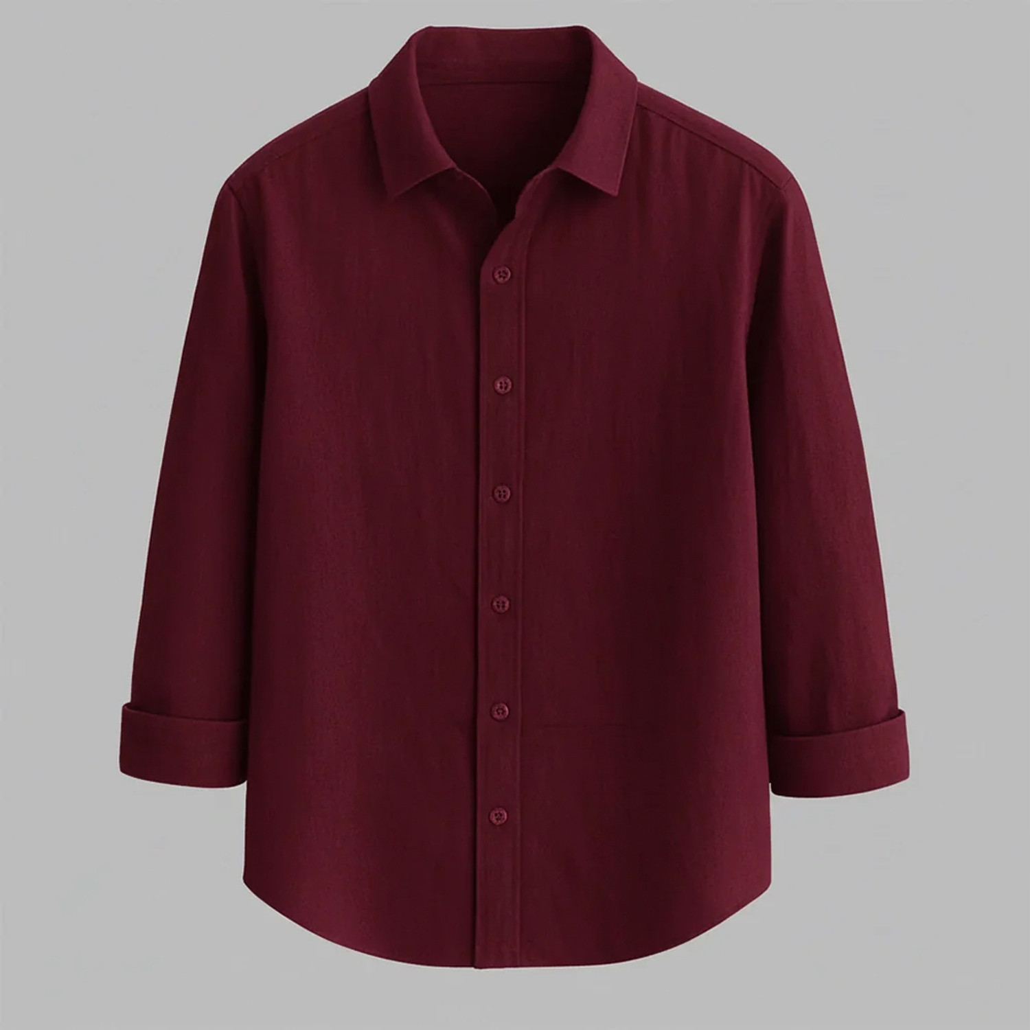SHABIB Men Regular Fit Solid Spread Collar Casual Shirt - Image 1