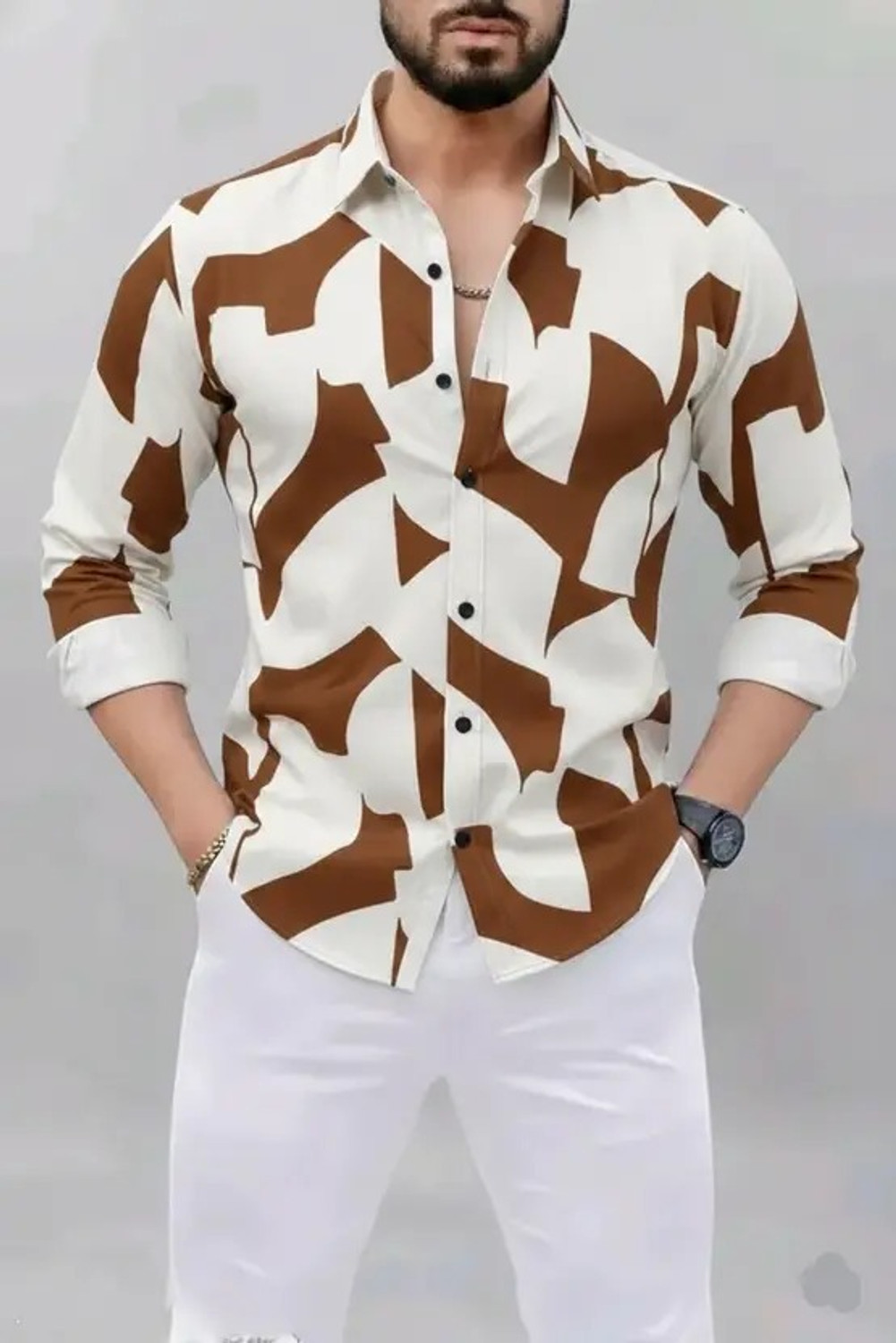 AnamEnterprise Men Regular Fit Printed Casual Shirt - Image 1
