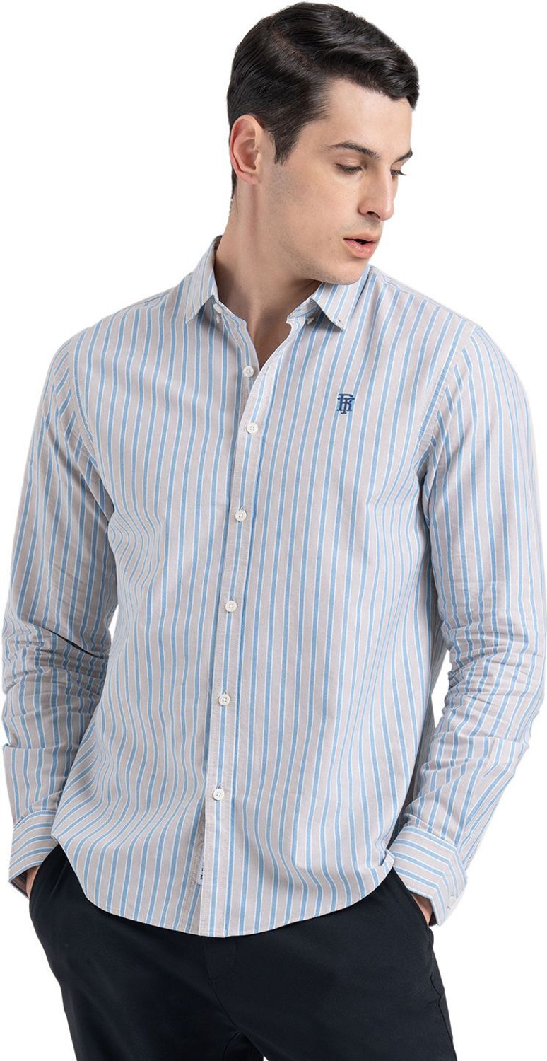 RED TAPE Men Relaxed Fit Striped Button Down Collar Casual Shirt - Image 1