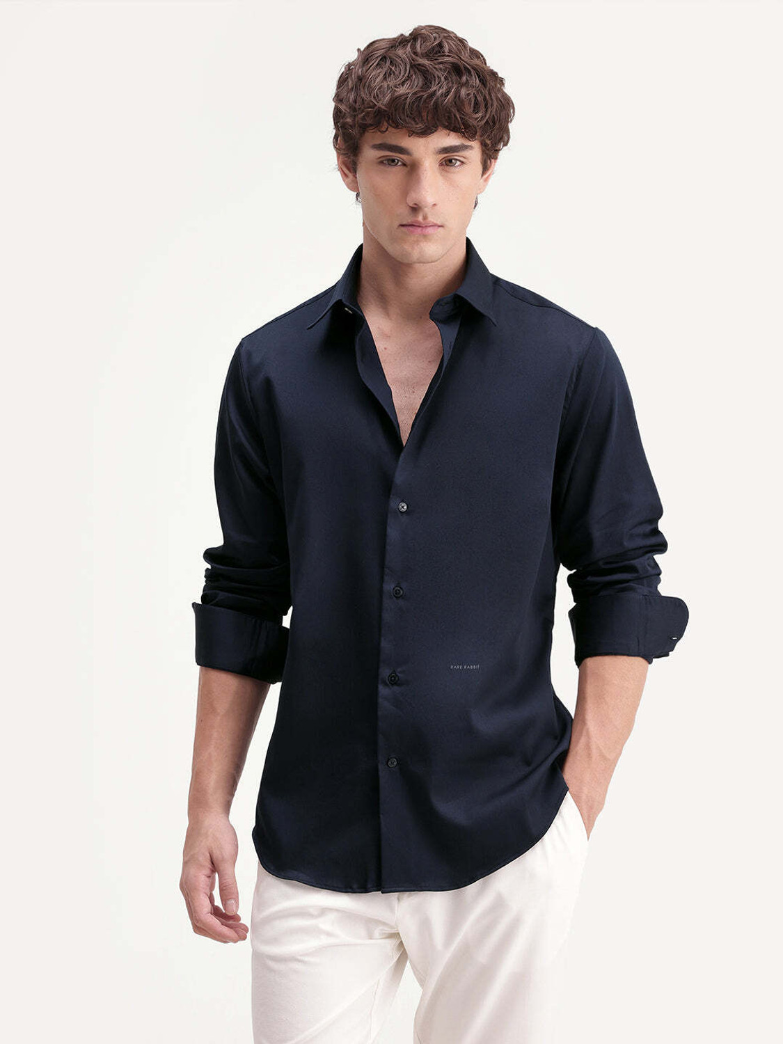 RARE RABBIT Men Regular Fit Solid Casual Shirt - Image 1