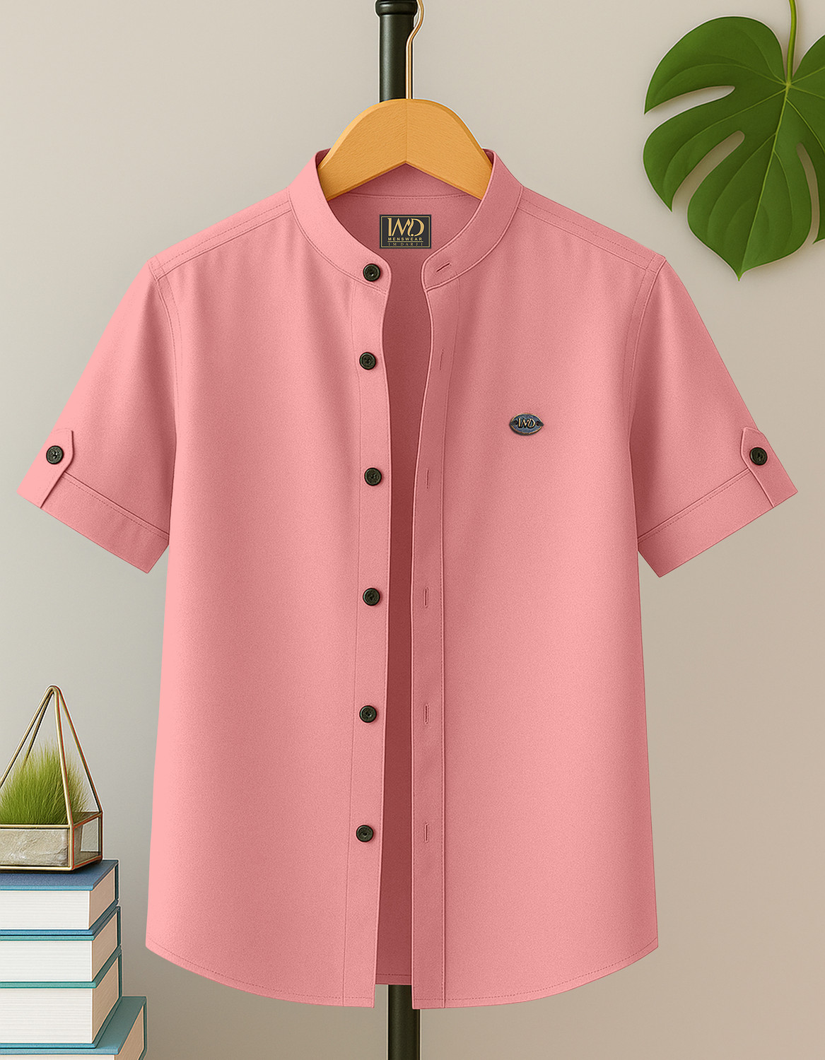 MAHITAG Boys Slim Fit Solid Casual Shirt - Image 1