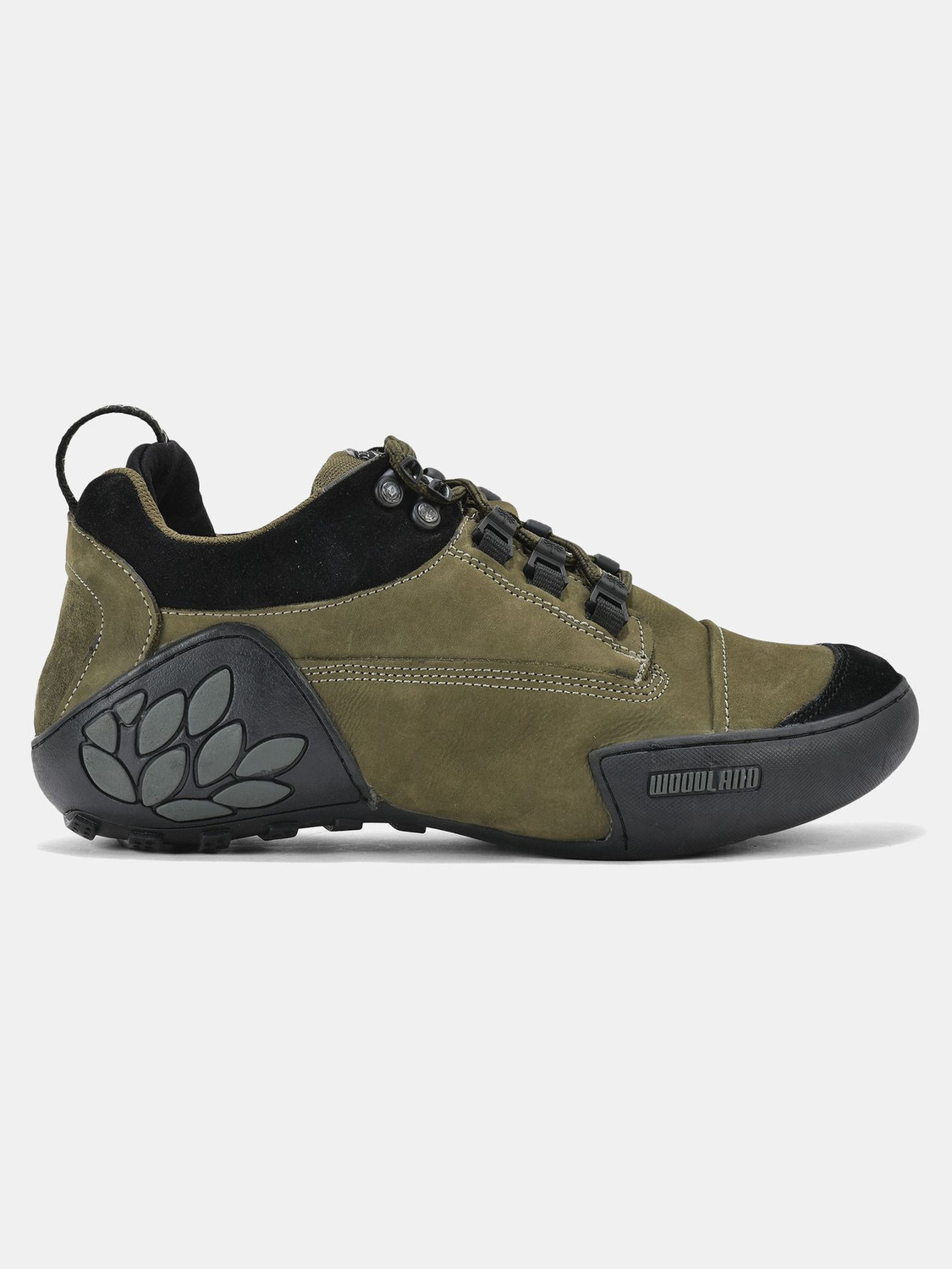 WOODLAND Men Olive Green Shoes Size 8 - Image 1