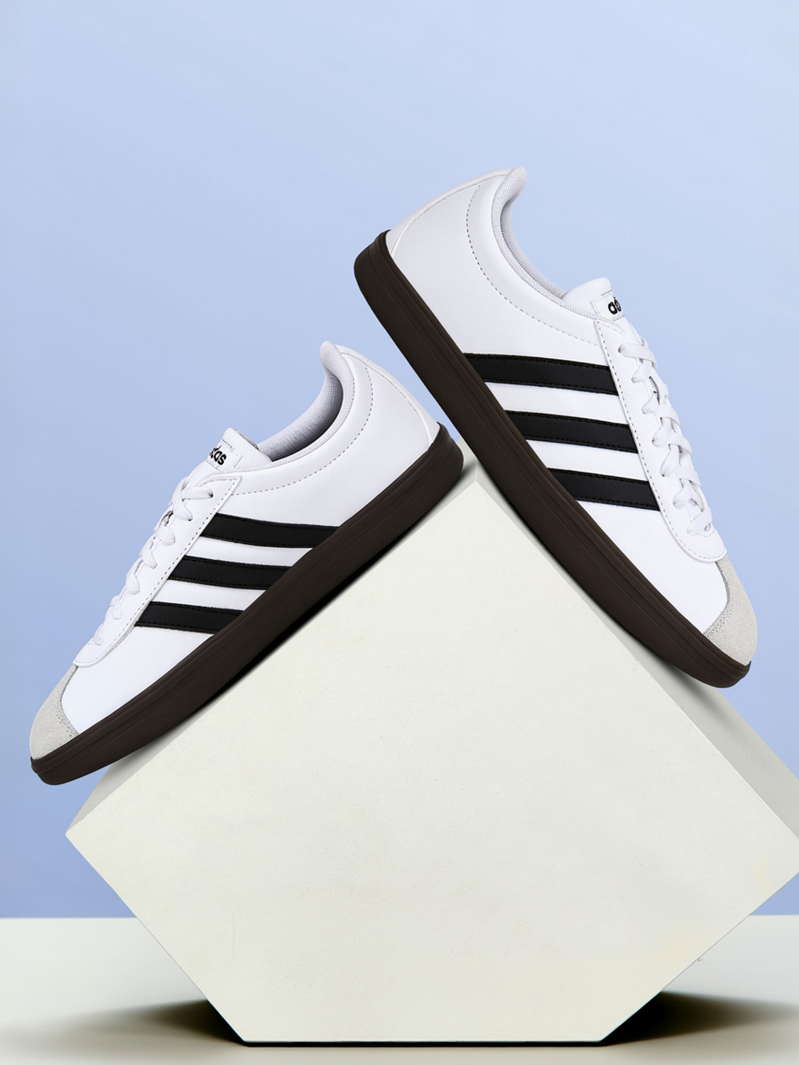 ADIDAS VL COURT BASE IKD Sneakers For Men (White , 6) - Image 1