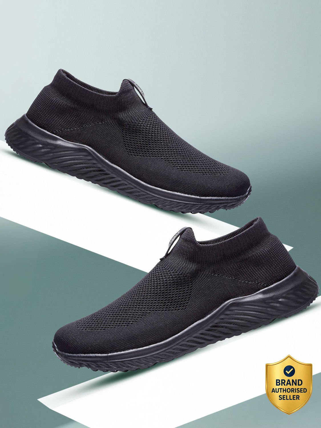 asian Moonwalk-01 Sports,Walking,Gym,Casual Slipon,Stylish Walking Shoes For Men (Black , 6) - Image 1