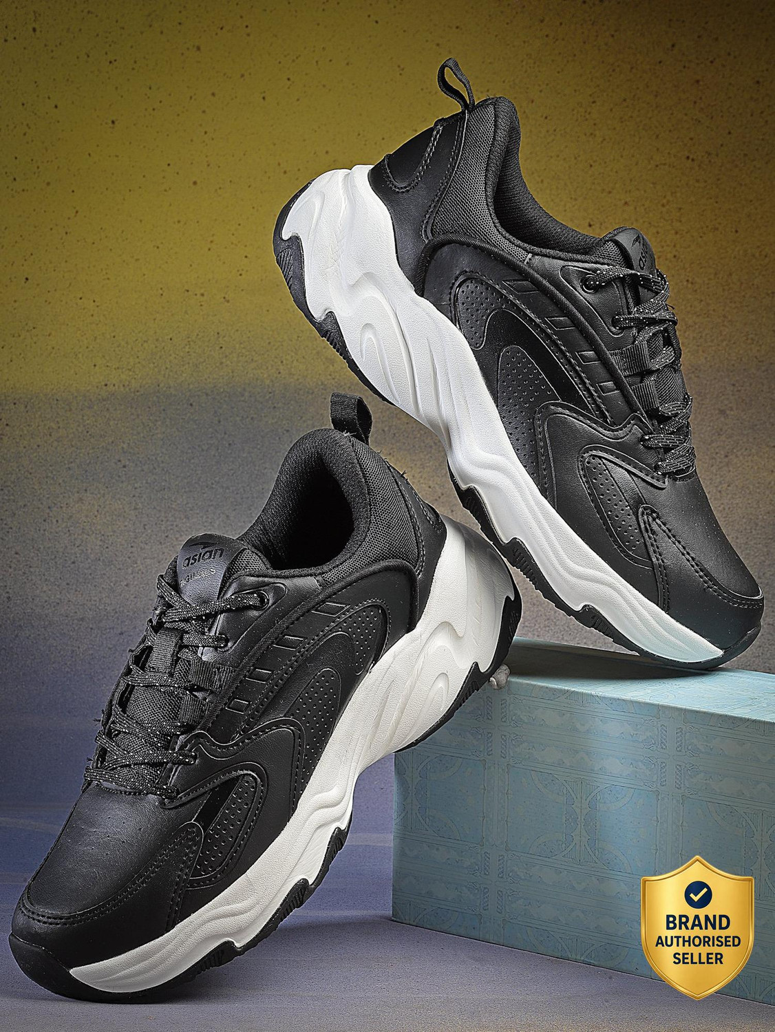 asian Sneakers,Gym,Sports,Casual,Walking,Stylish DOMINATOR-01 Training & Gym Shoes For Men (Black , 7) - Image 1