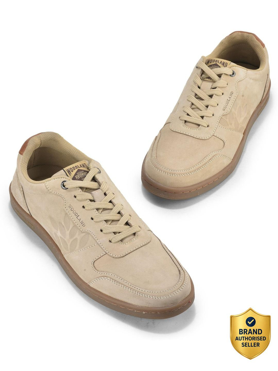 WOODLAND Men's Casual Sneakers (Khaki, UK 6) - Image 1
