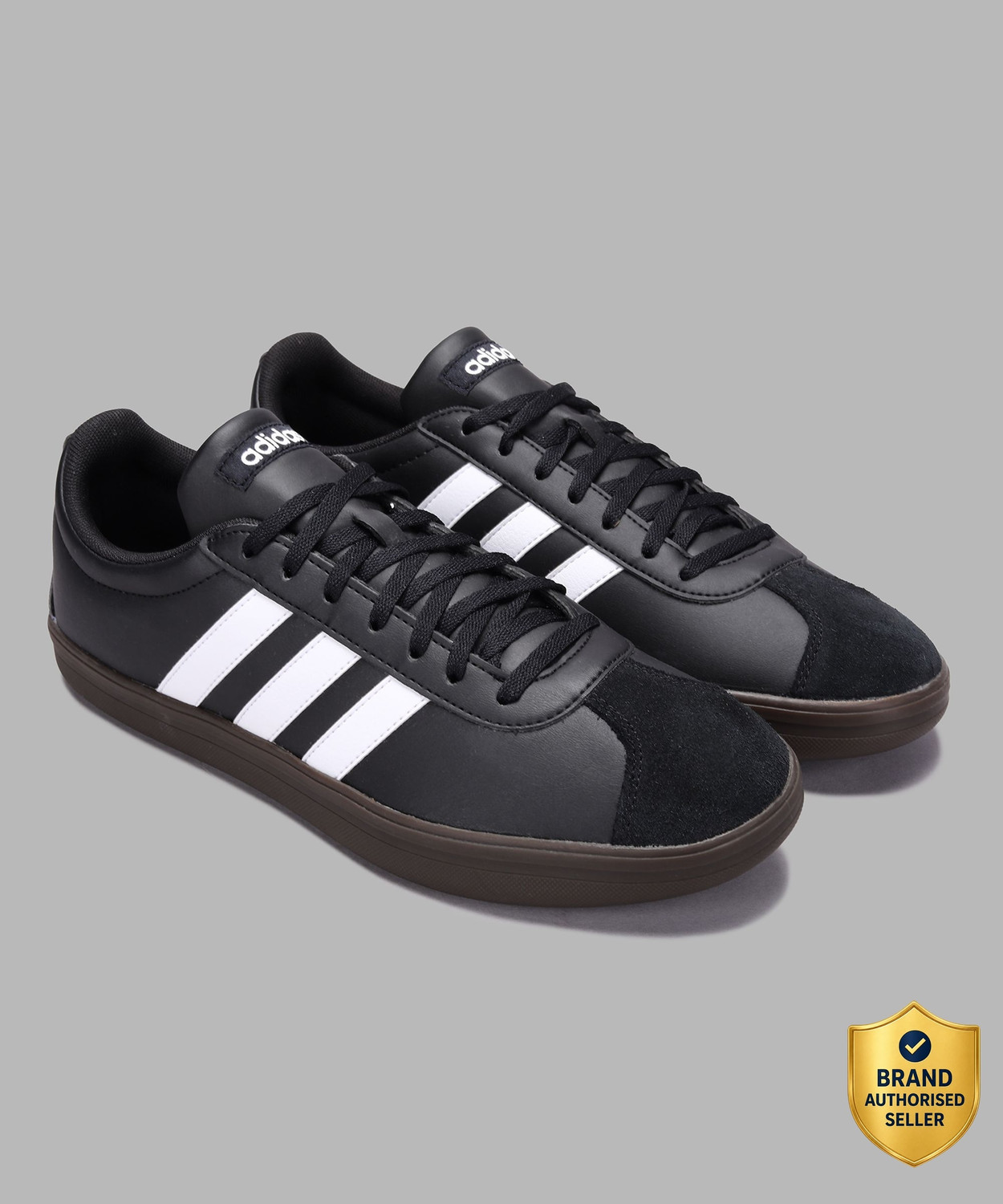 ADIDAS VL COURT BASE IKD Sneakers For Men (Black , 8) - Image 1