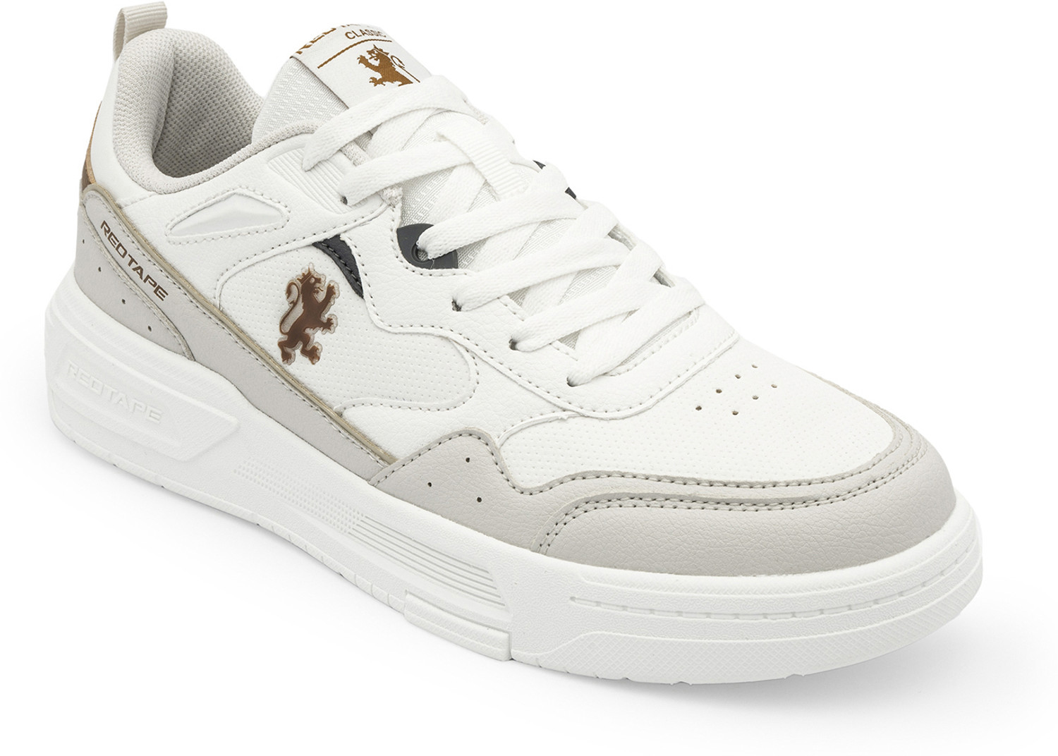 RED TAPE Low Cut Sneaker for Men in White Beige | Sneaker Sneakers For Men (White , 9) - Image 1
