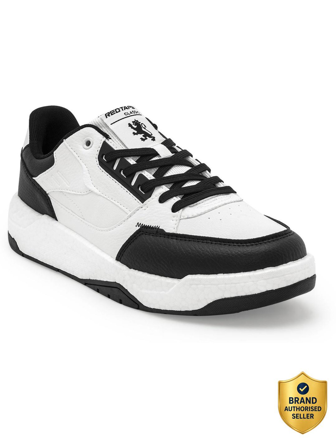 RED TAPE ETPU Casual Sneaker Shoes for Men | Elegantly Rounded Front, Soothing Insole Sneakers For Men (White, Black , 10) - Image 1