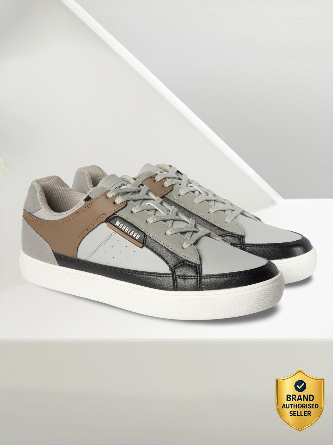 WOODLAND Casual Daily Wear Lightweight Breathable Comfortable Sneakers For Men (Camel , 7) - Image 1