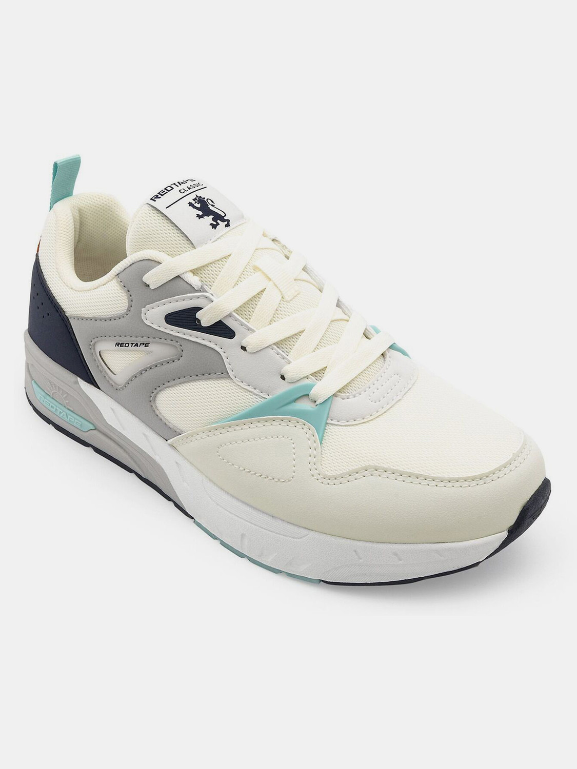RED TAPE Men's Navy Beige Sneakers (Size 8) - Image 1