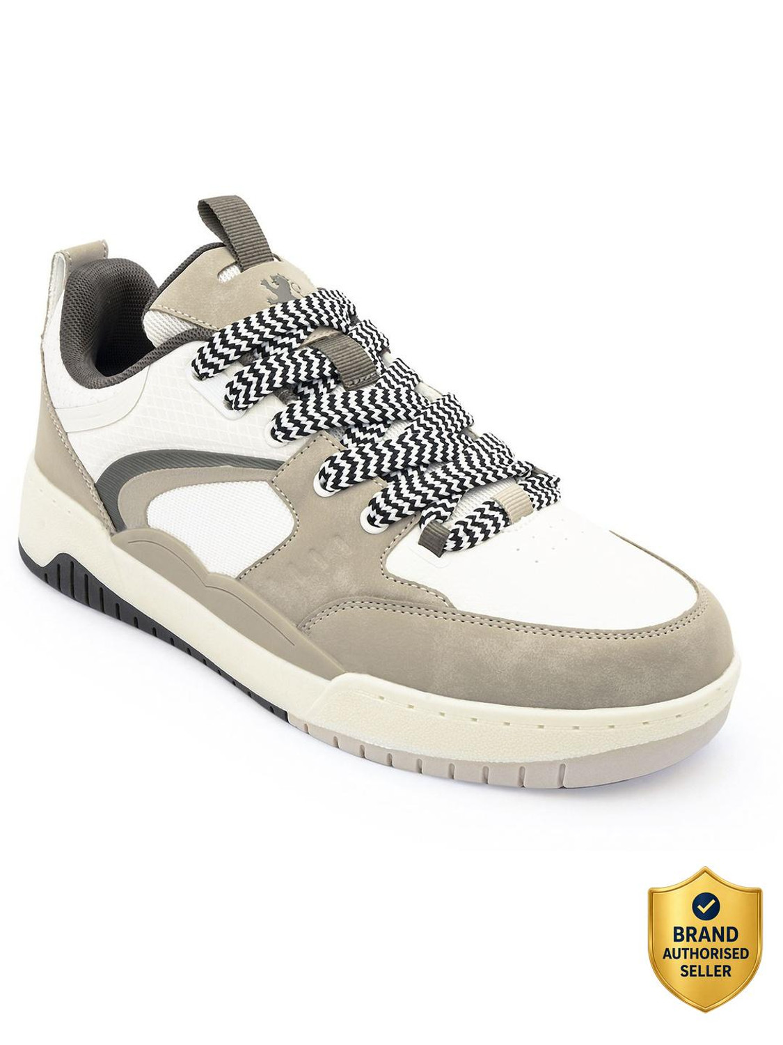 RED TAPE Men's Casual Sneakers Brown White Size 8 - Image 1