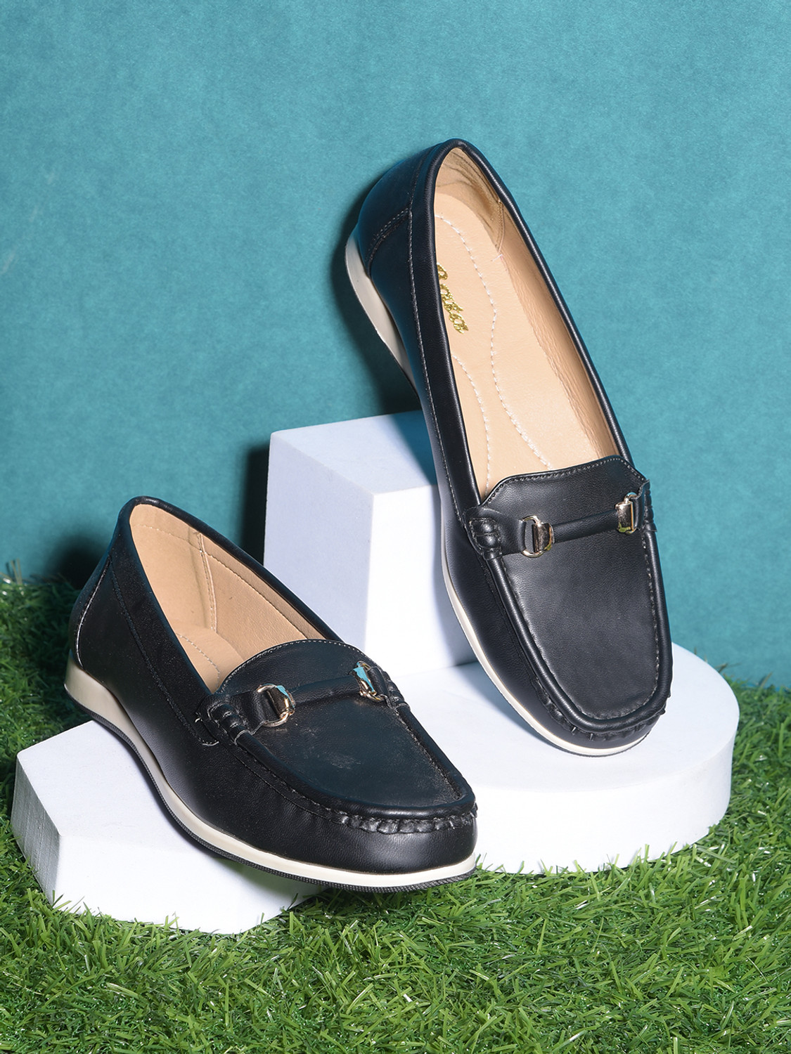Bata GLORIA LOAFER Loafers For Women (Black , 8) - Image 1