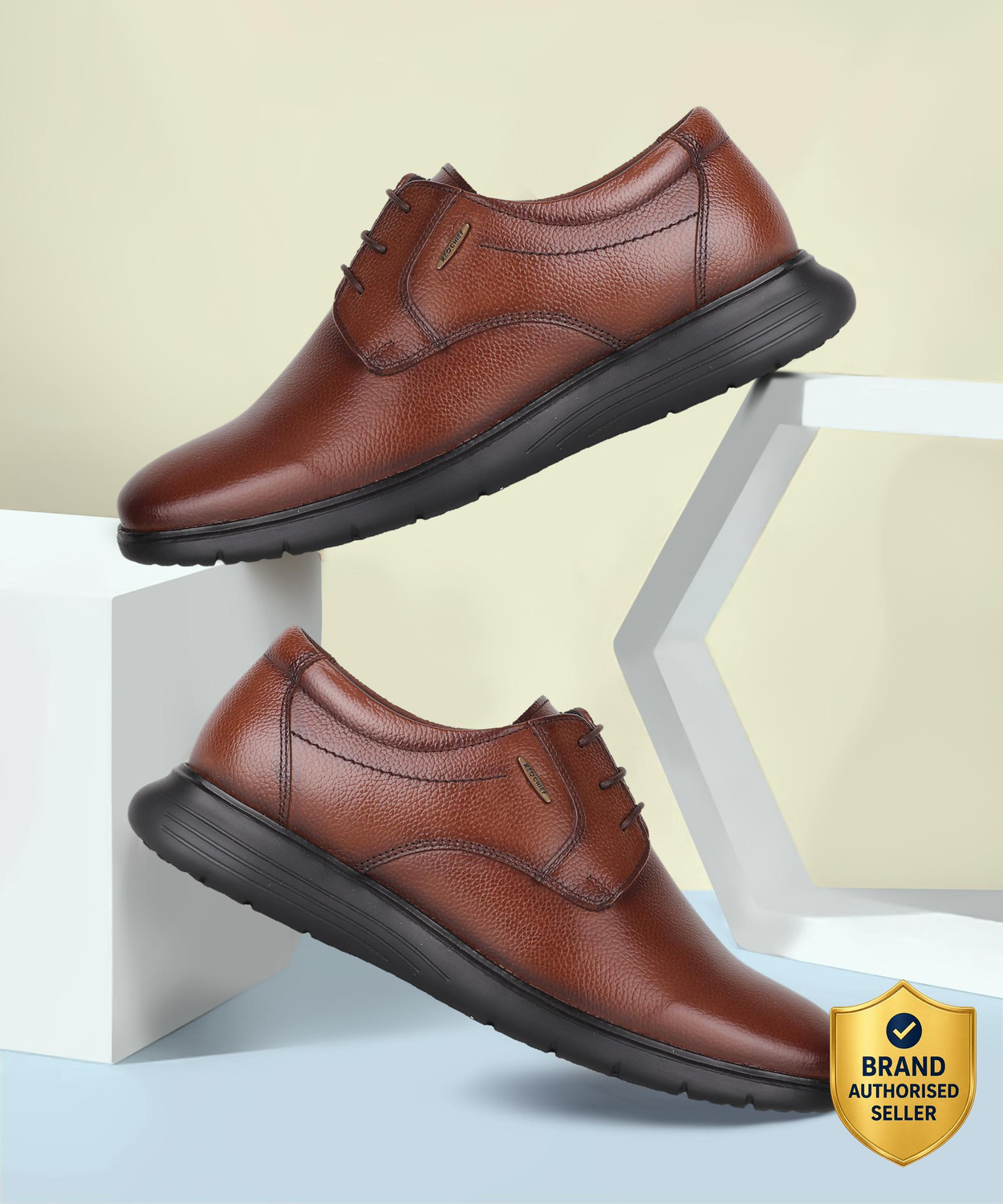 RED CHIEF RC3978LR Derby Men Tan Size 7 - Image 1