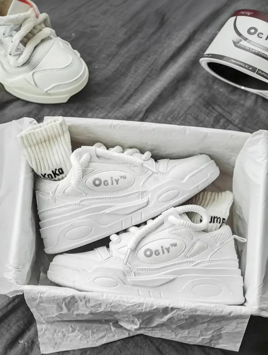 corsac OGIY Retro Shoes Unisex White - Image 1