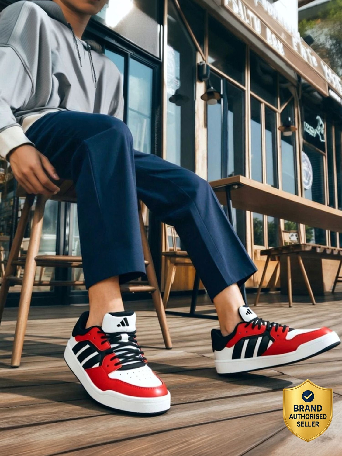 adidas Blockz Sneaker for Men (Red, UK 10) - Image 1