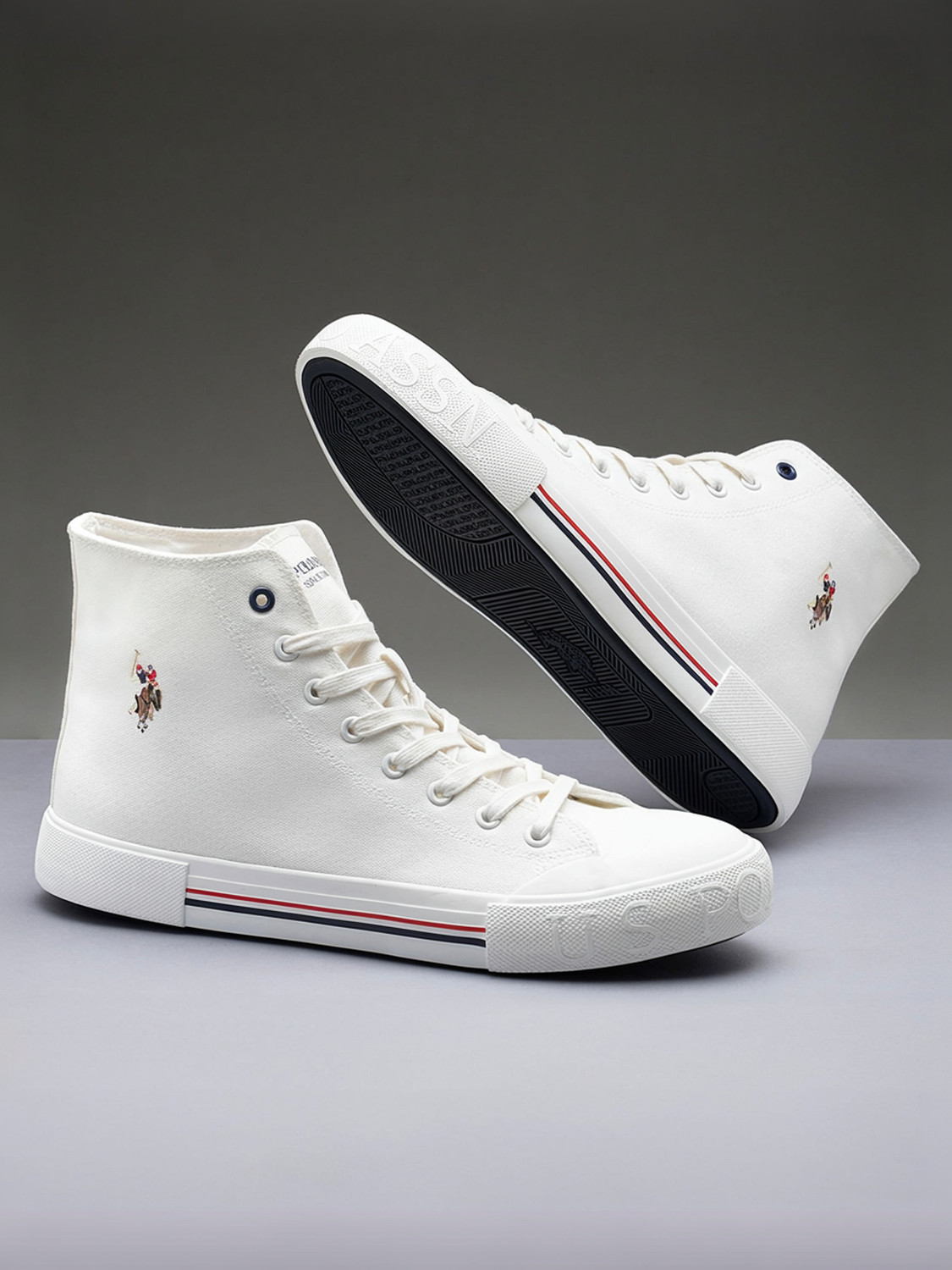 U.S. POLO ASSN. VLAIR 2.0 Sneakers, Off White, Size 10 - Image 1