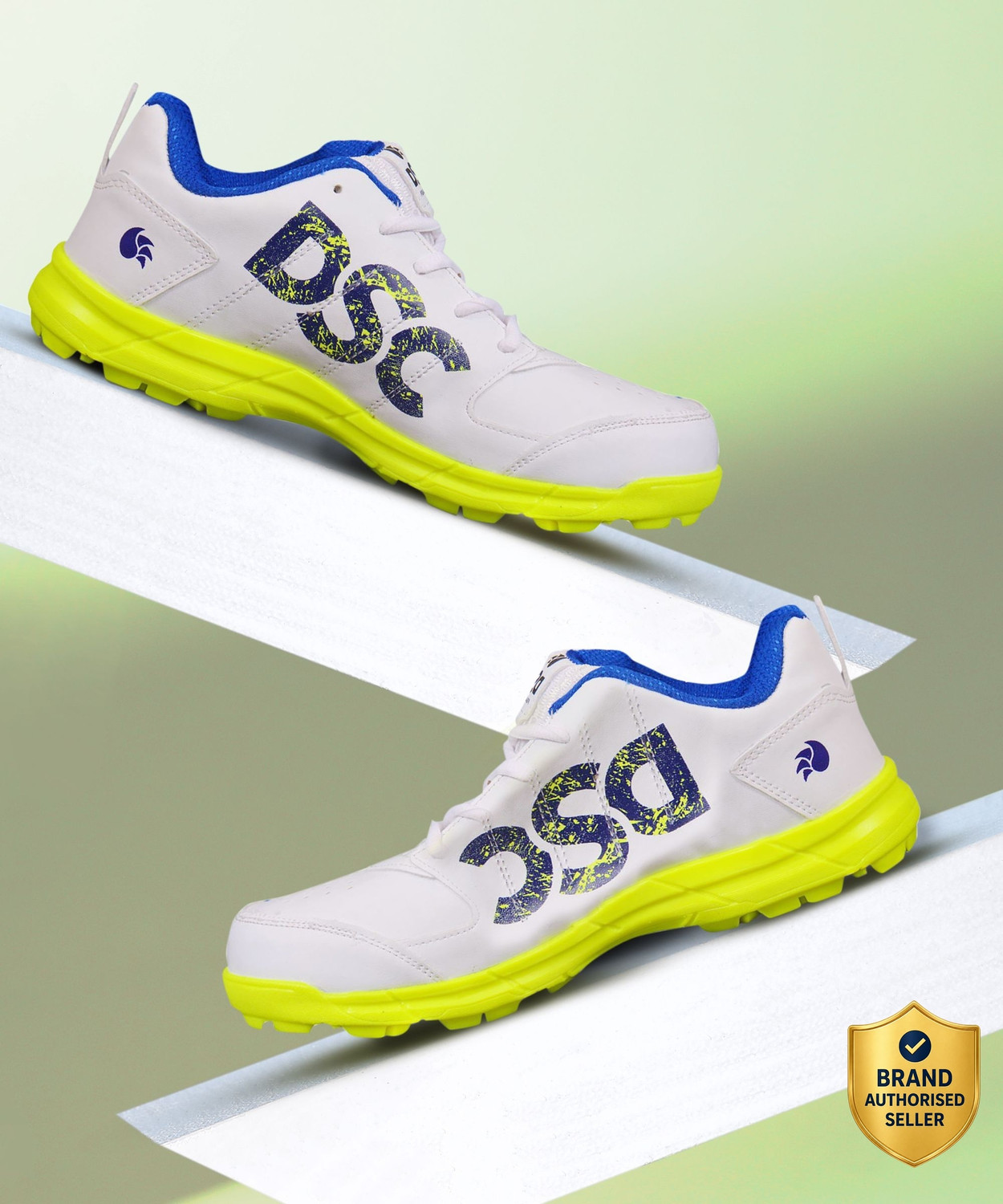 DSC Beamer Cricket Shoes for Men (White, Size 9) - Image 1