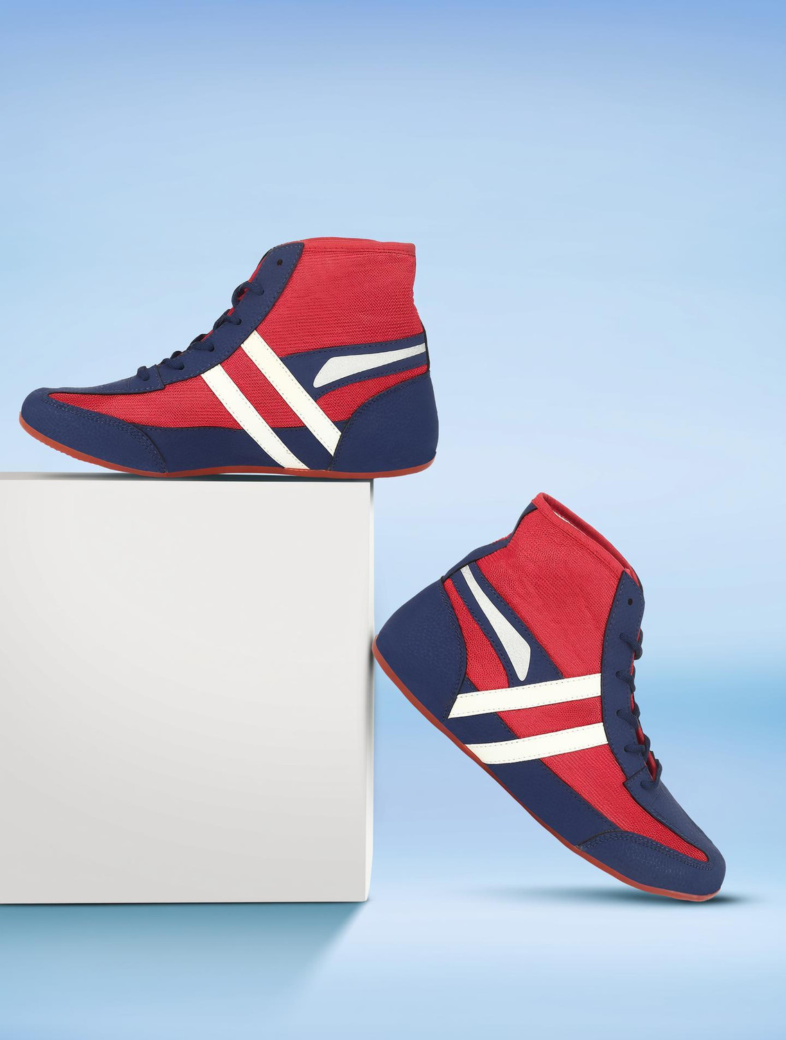 NAYV Kabaddi Shoes for Men (Navy, Red, Size 10) - Image 1