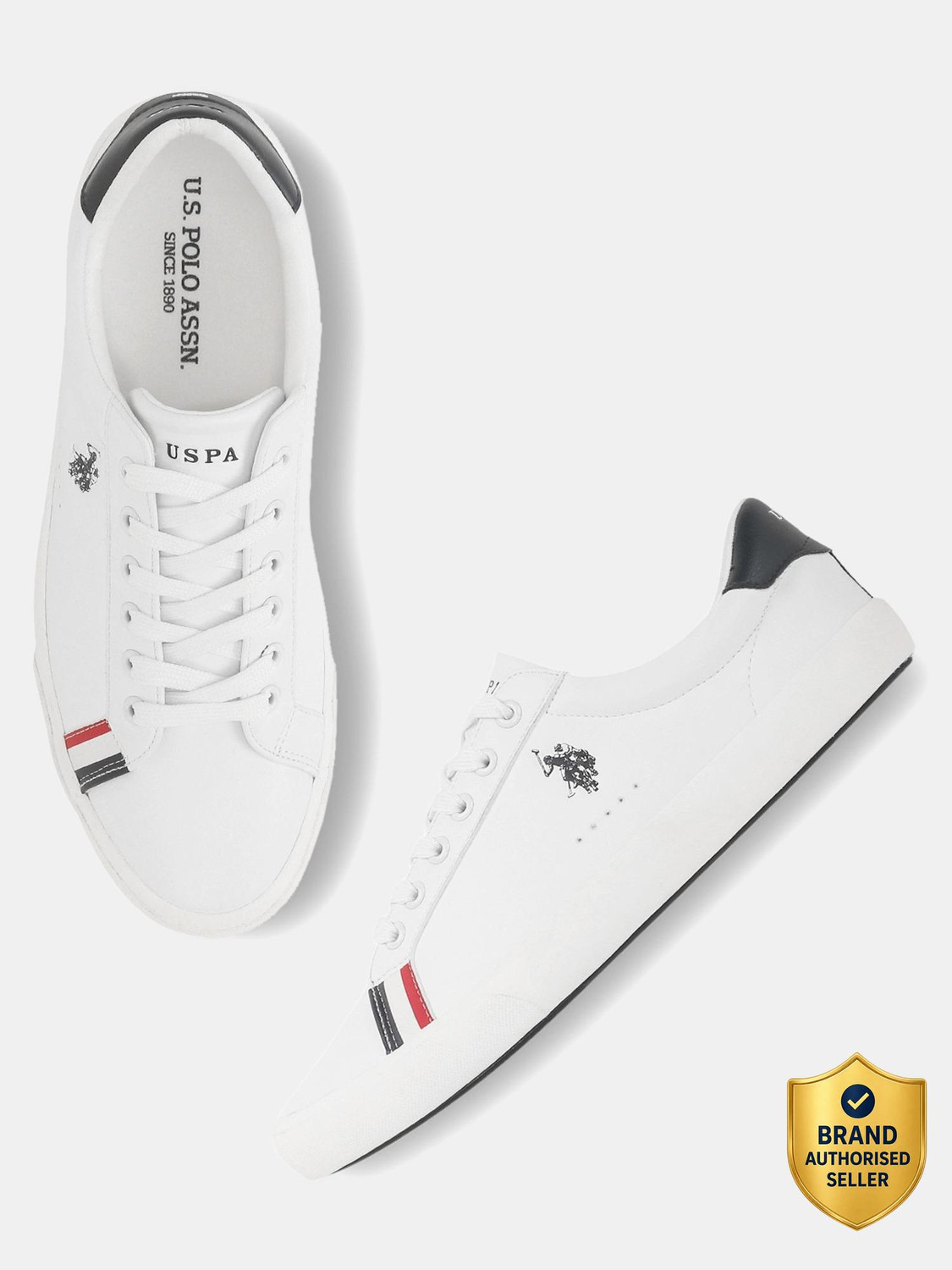 U.S. POLO ASSN. Sneakers For Men (White , 8) - Image 1