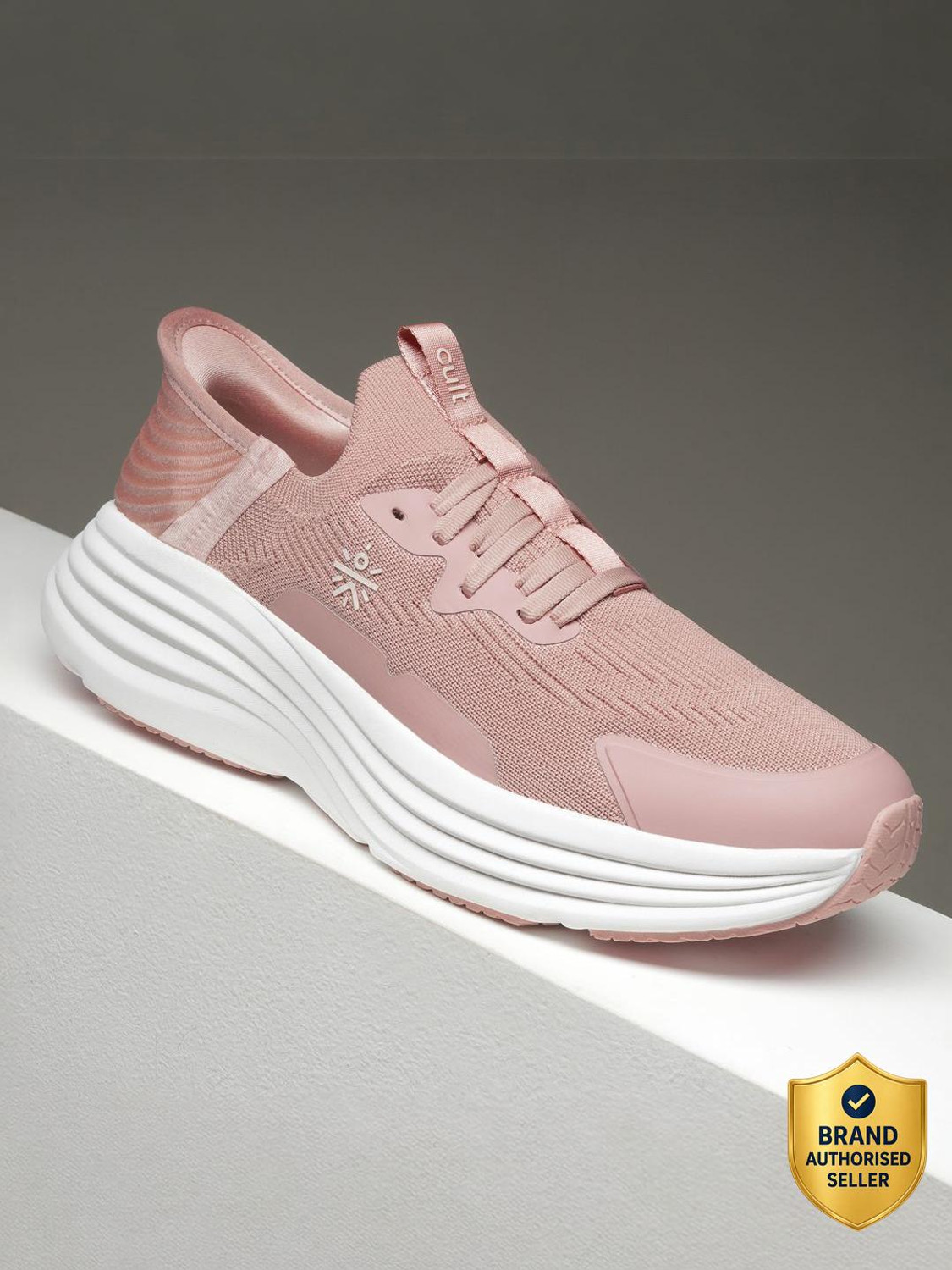 Cult CloudFlex Walking Shoes Breathable knitted Upper Enhanced Cushioning Enhanced Walking Shoes For Women (Pink , 4) - Image 1