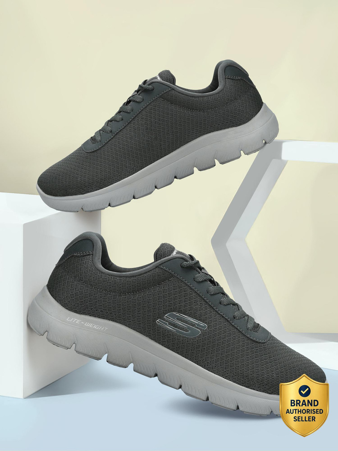 Skechers SUMMITS - FIELD DAY Sneakers For Men (Grey , 6) - Image 1