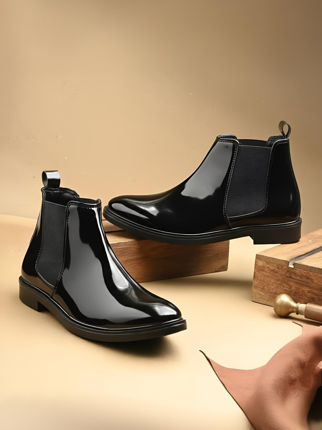 Pocy Shoes Men's Chelsea Boots (Black, UK 9) - Image 1