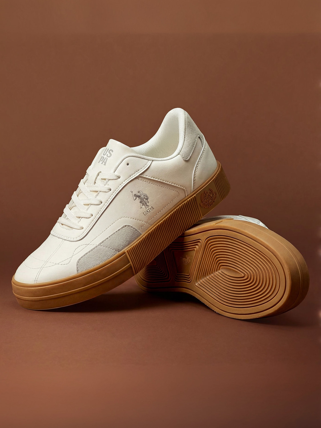 U.S. POLO ASSN. ZYRON Sneakers For Men (White , 10) - Image 1