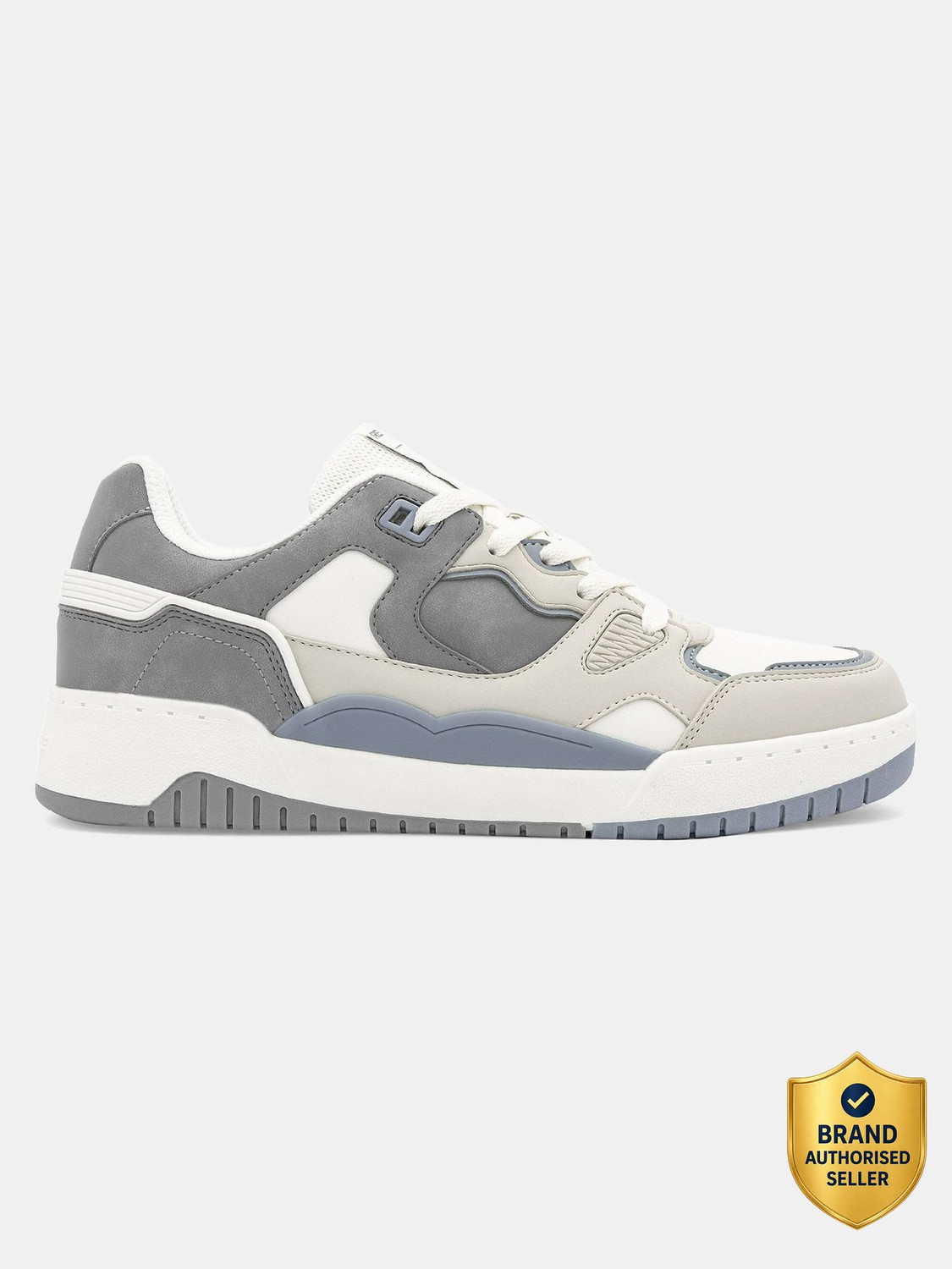 RED TAPE Men's Casual Sneakers Grey Blue Size 8 - Image 1