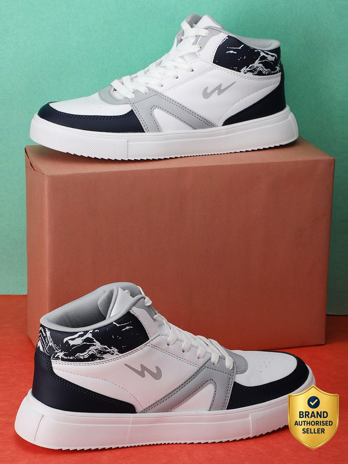 CAMPUS FENCE Sneakers For Men (White , 8) - Image 1