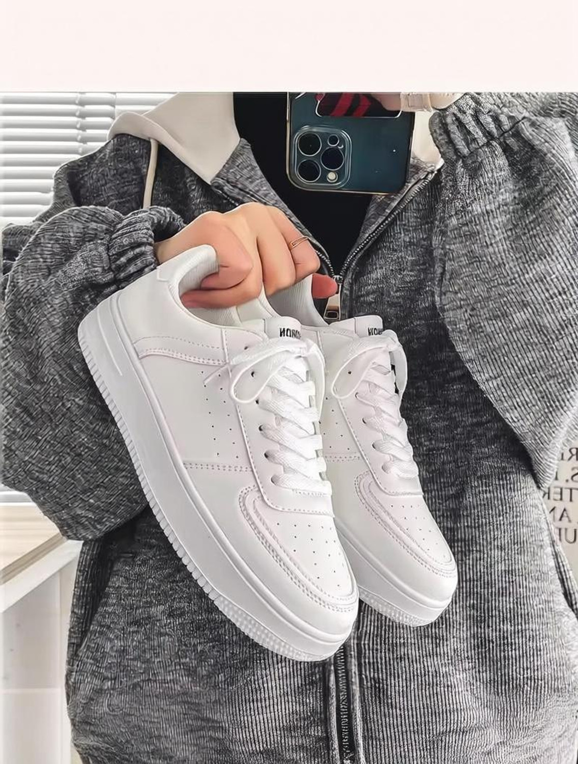 SnugZ Casual Sneakers White Shoes For Men Sneakers For Men (White , 7) - Image 1