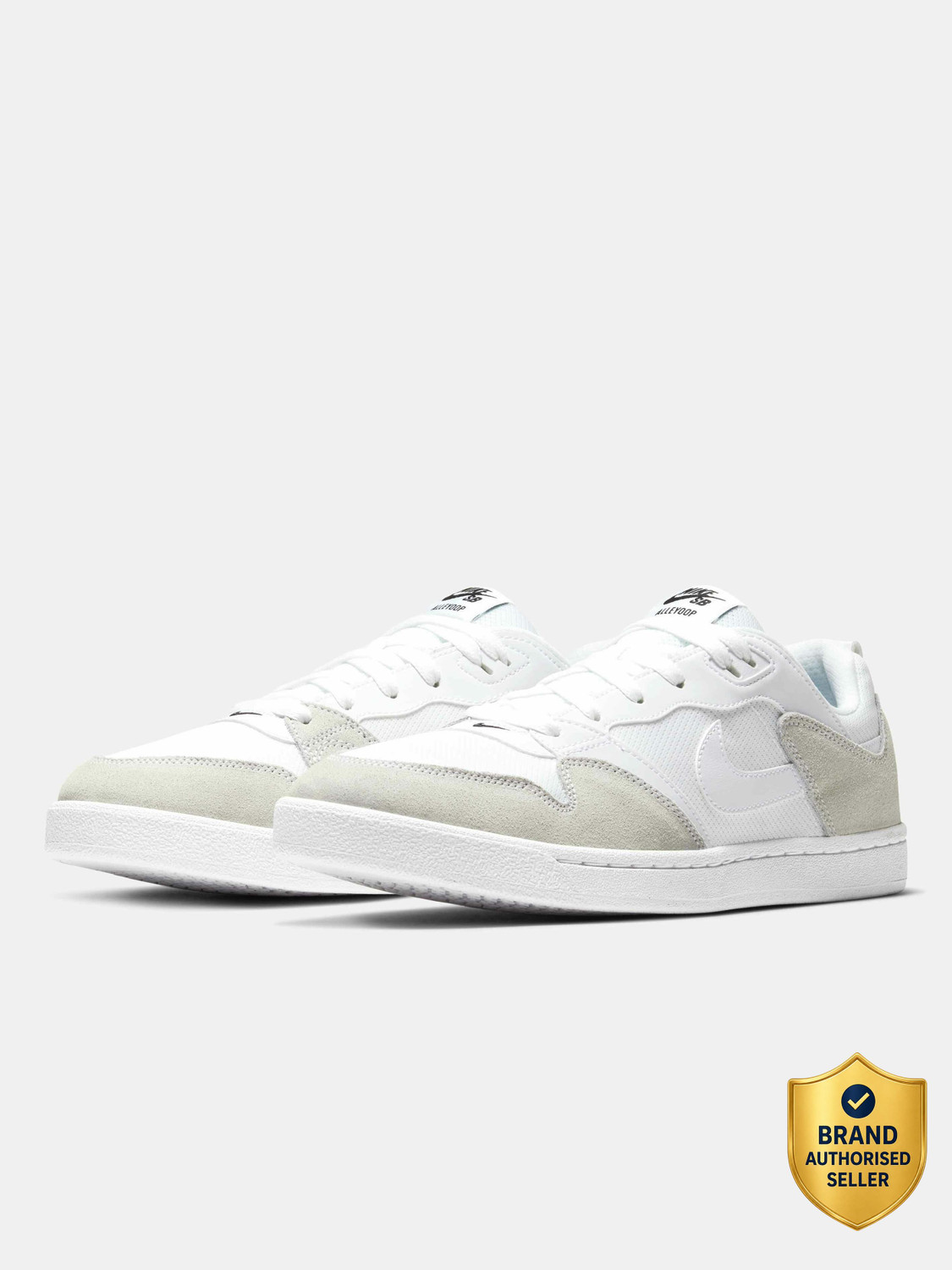 Nike SB Alleyoop Skateboard Shoes White Size 9 - Image 1