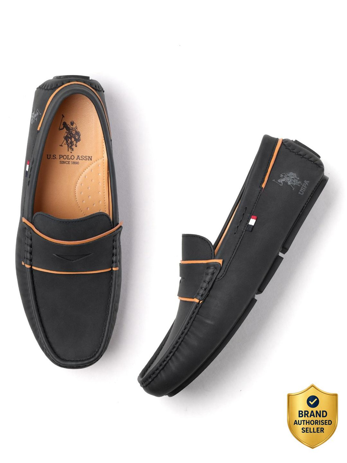 U.S. POLO ASSN. MIRANO 5.0 Driving Shoes For Men (Black , 7) - Image 1