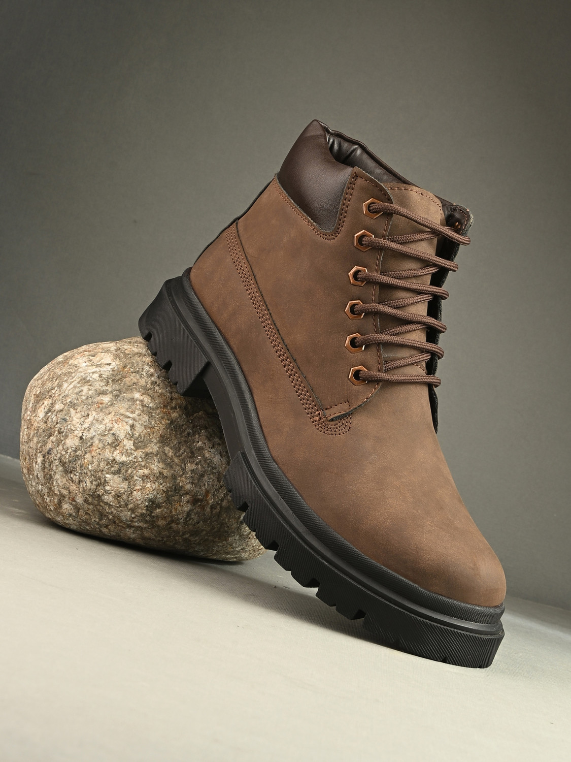 Roadster Boots For Men (Brown , 9) - Image 1