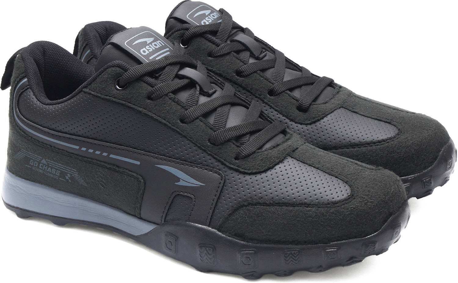 Asian Unicorn-21 Men's Casual Sneakers (Black, Size 6) - Image 1